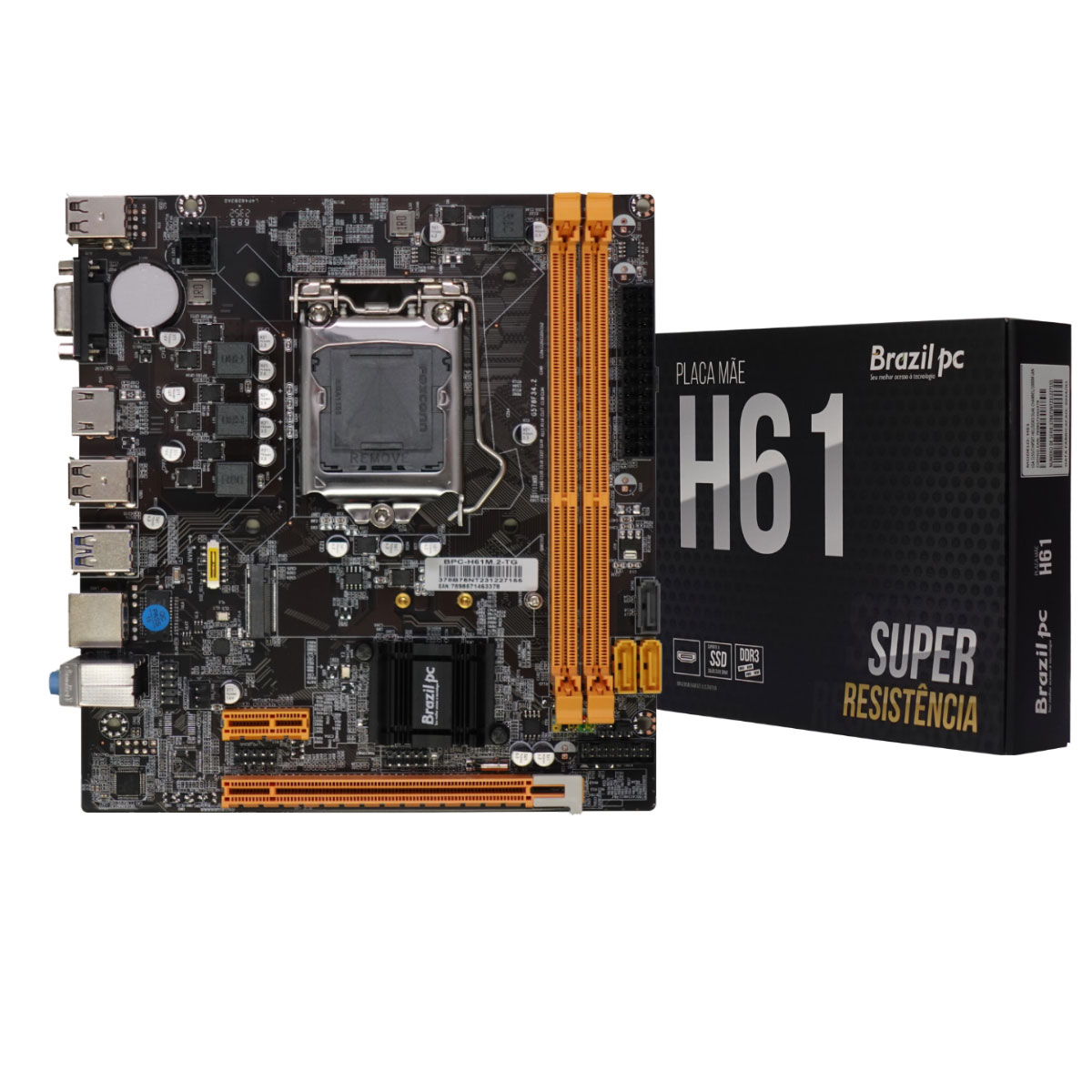 Placa Mãe BPC-H61M.2-TG (LGA 1155 - DDR3) - Chipset Intel H61 - Slot M.2 - USB 3.0 - HDMI/VGA - Micro ATX
