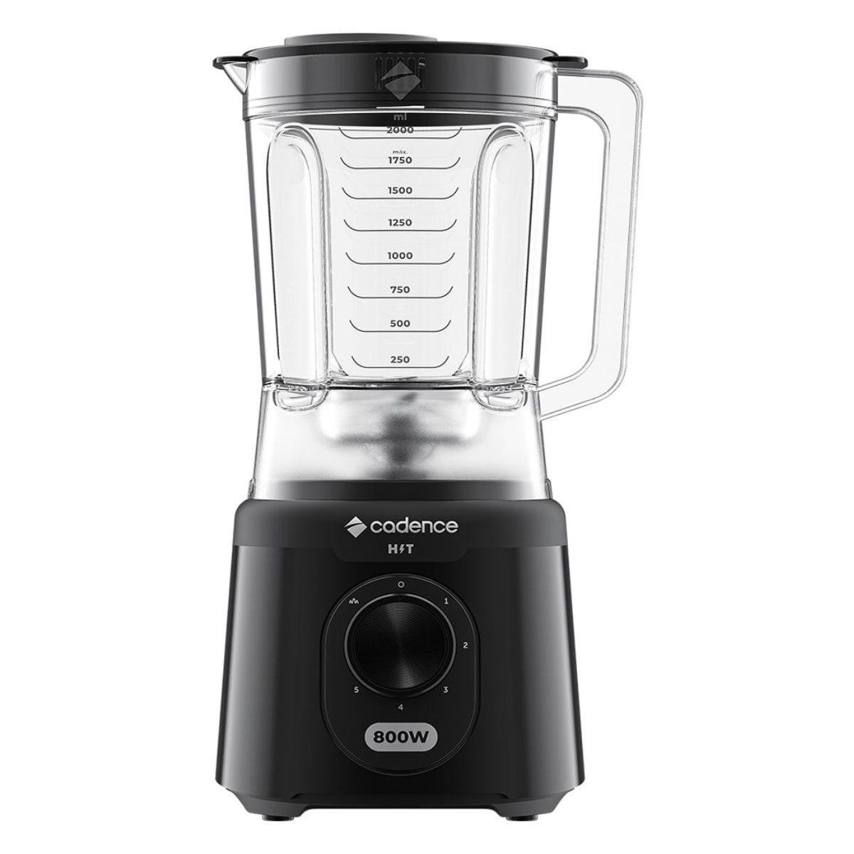 Liquidificador Cadence Hit LIQ200 - 127V - 800W - Copo 2,5 Litros - 5 Velocidades - Copo Medidor - Preto - LIQ200-127