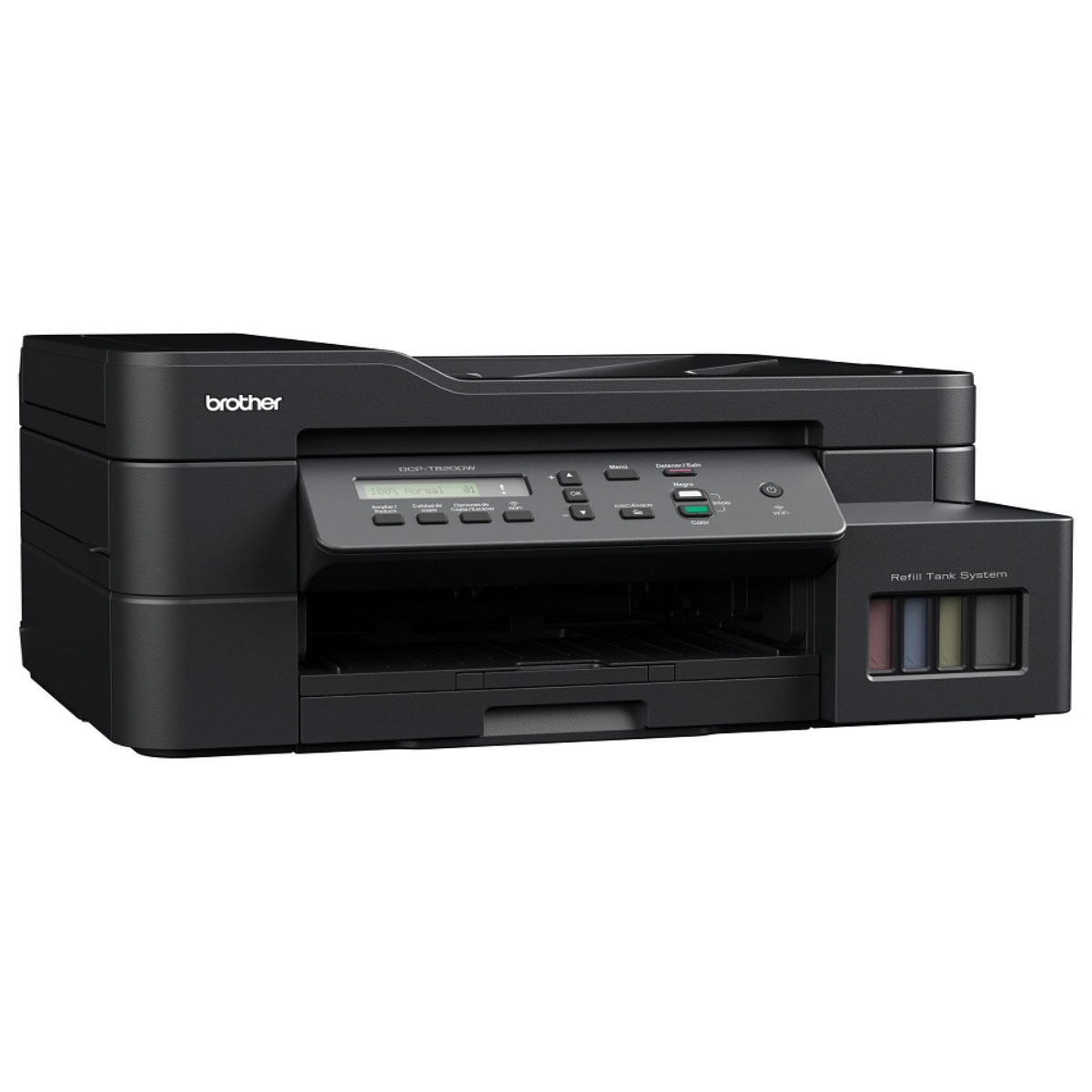 Multifuncional Brother Tanque de Tinta InkBenefit DCP-T820DW - Duplex Frente e Verso - ADF 20 folhas - USB, Ethernet, Wi-Fi - Imprime via Celular - Impressora, Copiadora e Scanner