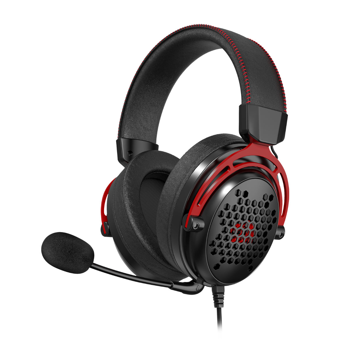 Headset Gamer Redragon Diomedes H388 - Driver 53mm - Microfone Destacável - 7.1 Canais - Conector P2 - Preto
