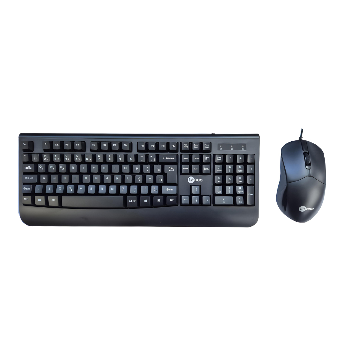 Kit Teclado e Mouse USB Lecoo CM105 - Multimídia - ABNT2 - Ambidestro - 1200dpi