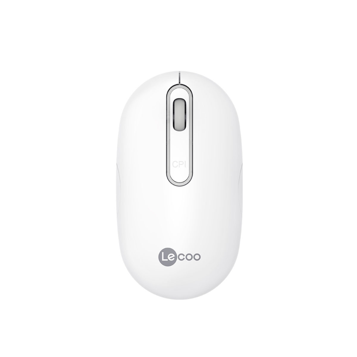 Mouse sem Fio Lecoo WS207WH - 2.4GHz - 1600dpi - Bateria Recarregavel - Ambidestro - Ergonomico - Branco