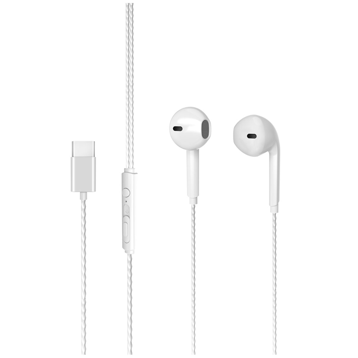 Fone de Ouvido Intra-Auricular Lecoo EH104WH-C - Microfone - USB-C - Branco