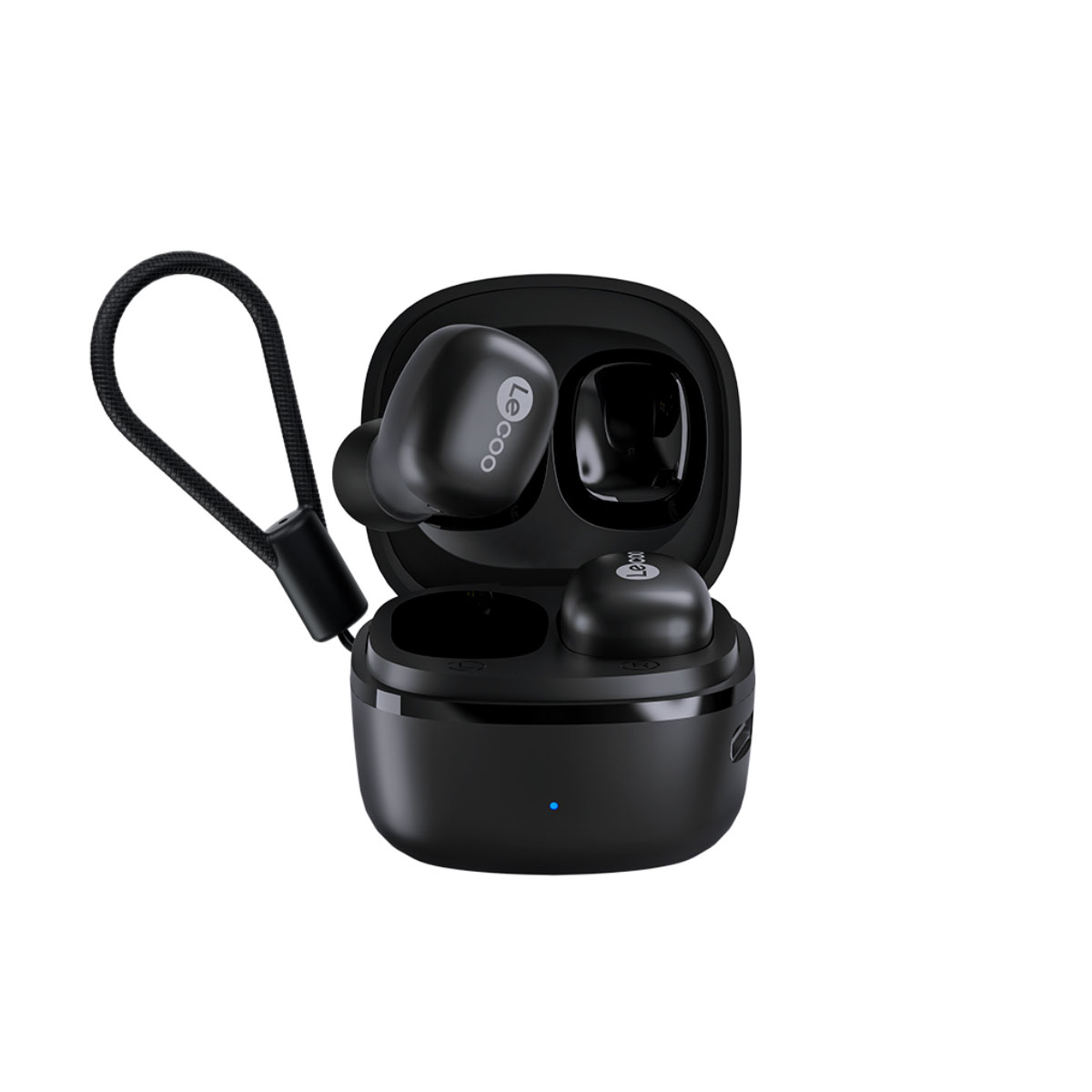 Fone de Ouvido Bluetooth Intra-Auricular Lecoo EW301BK - Microfone - TWS - Case carregador - Preto