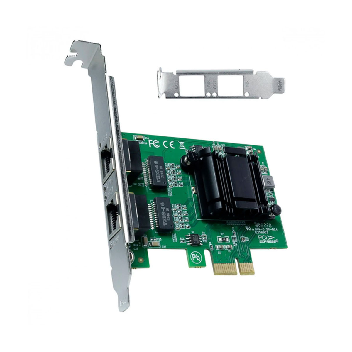 Placa de Rede PCI Express Vinik PRV2P1000E - Dual Port 10/100/1000Mbps - Low Profile
