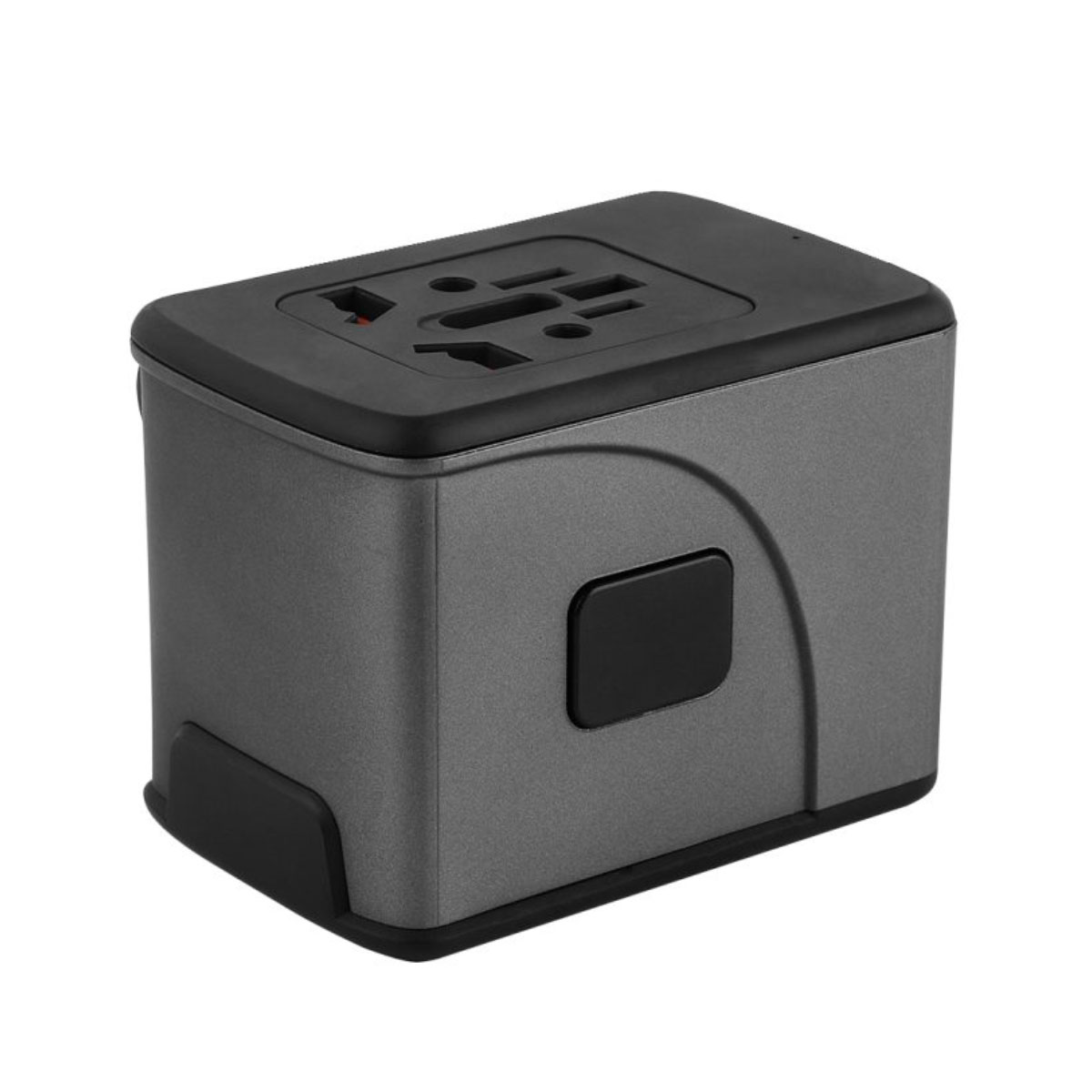 Adaptador de Tomada Universal para Viagem - 150 países - Carregador USB e USB-C - Bivolt - Preto - Geonav TLCH65BK