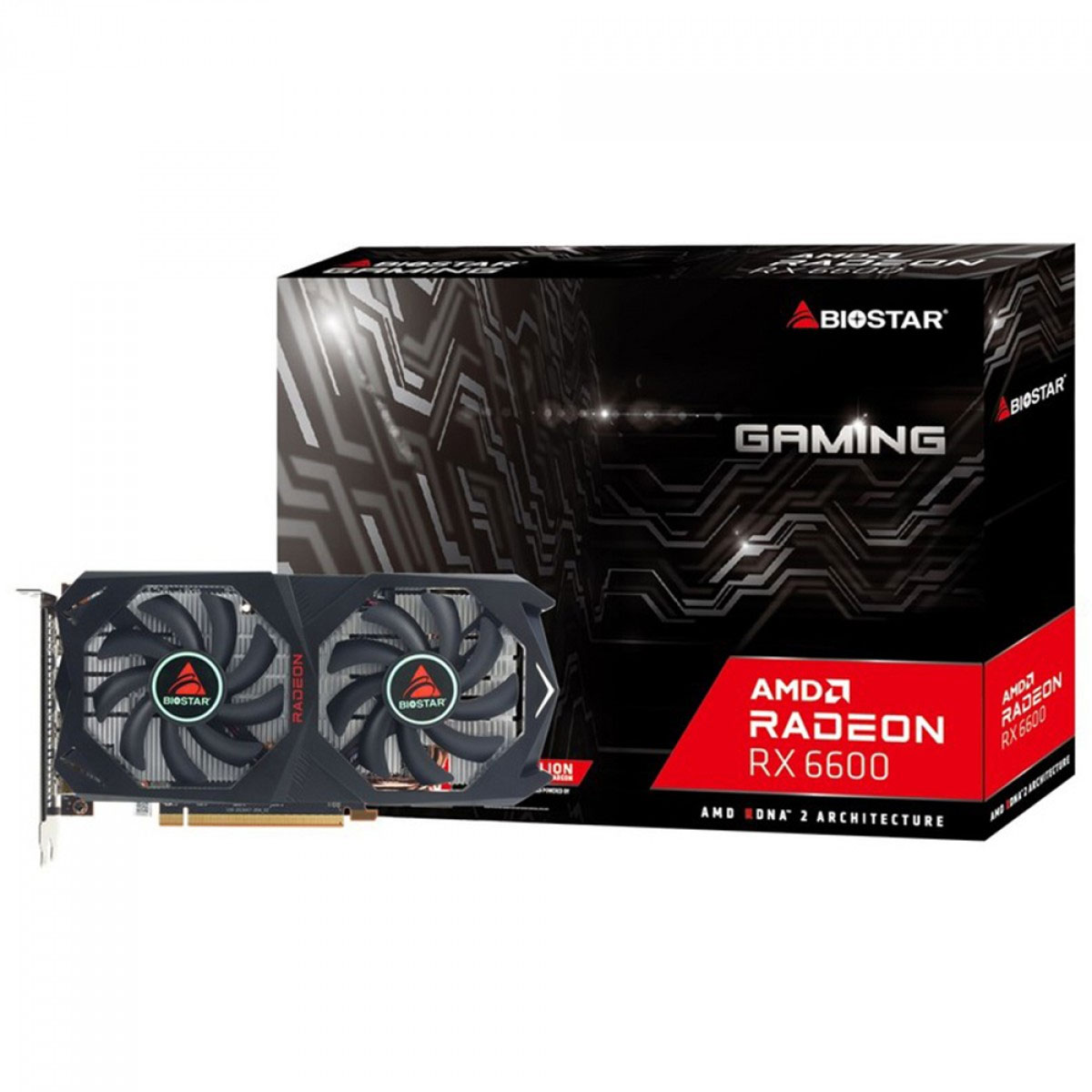 Placa de Vídeo AMD Radeon RX 6600 8GB DDR6 128bits - Biostar VA6606RM81-TBMRH-BS2