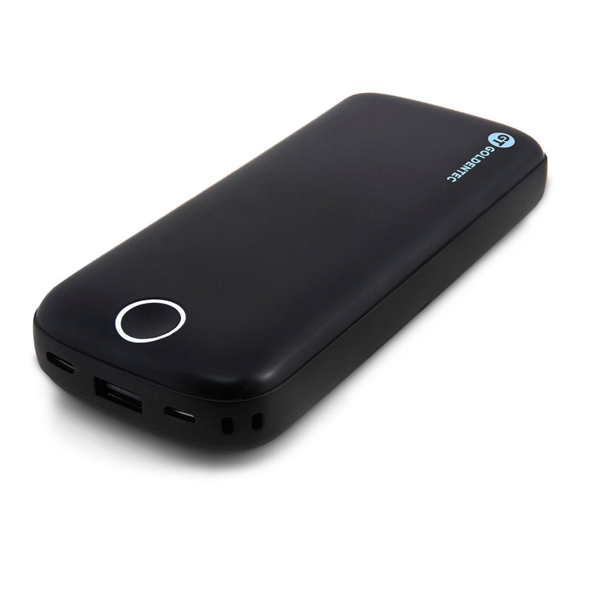 Power Bank Carregador Portátil Universal Goldentec 44298 - 20000 mAh - Carregamento Rápido - USB-C e USB - Preto