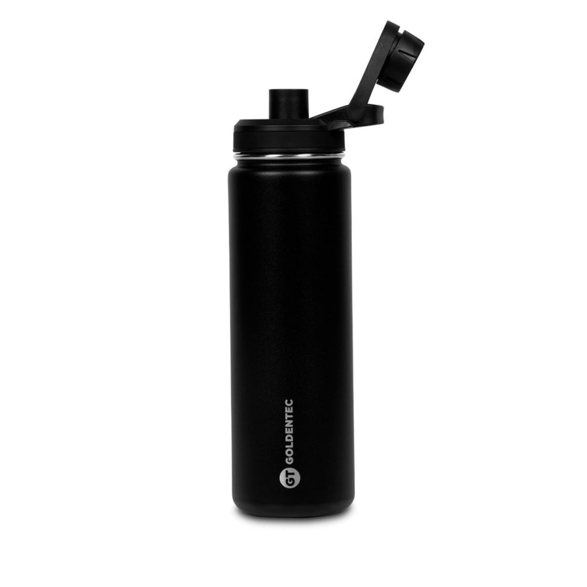 Garrafa Térmica Goldentec Colors - 500ml - Inox - Quente ou Frio por ate 24h - BPA Free - com Bico - Preto - 60194