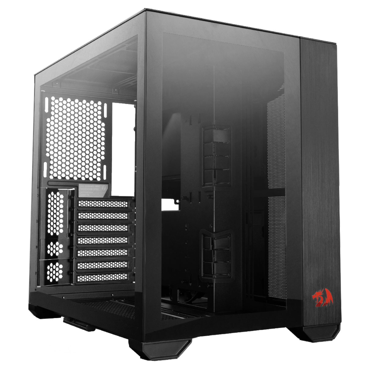 Gabinete Gamer Lian Li x Redragon O11DYNAMIC Mini - Laterais e Frontal em Vidro Temperado - Mini Tower - Preto - 011DMINI-RD-X