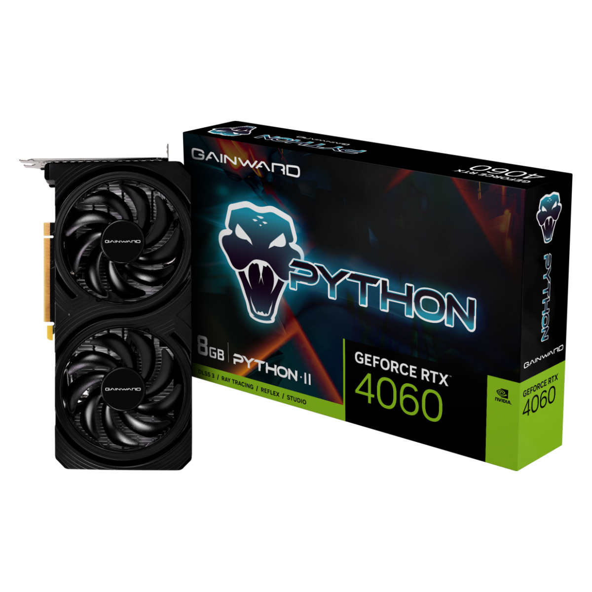 Placa de Vídeo GeForce RTX 4060 8GB GDDR6 128bits - Phyton II - Gainward NE64060019P1-1070V