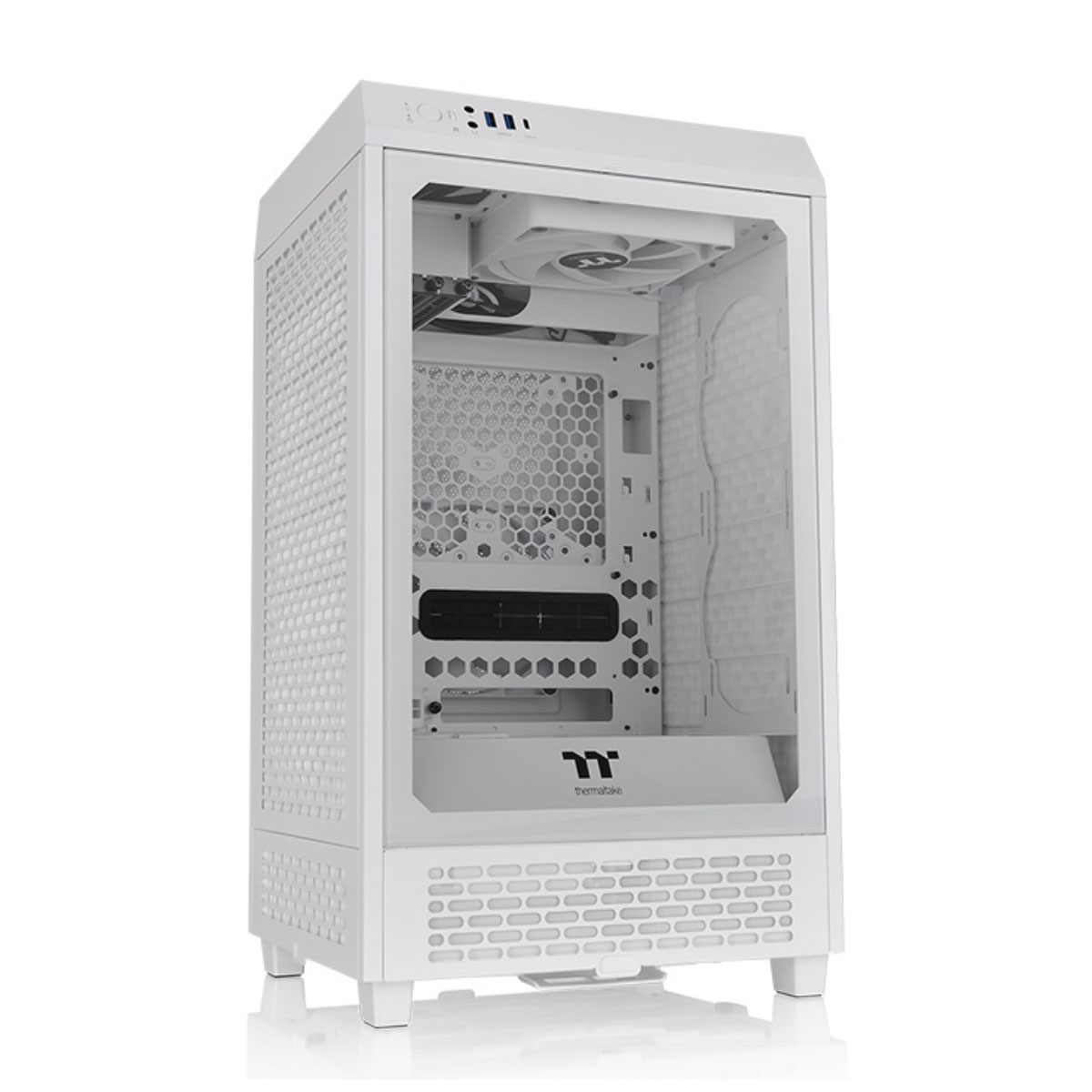 Gabinete Thermaltake The Tower 200 Snow Edition - Vidro Temperado - 2 x Fan 140mm - Mini ITX - CA-1X9-00S6WN-00