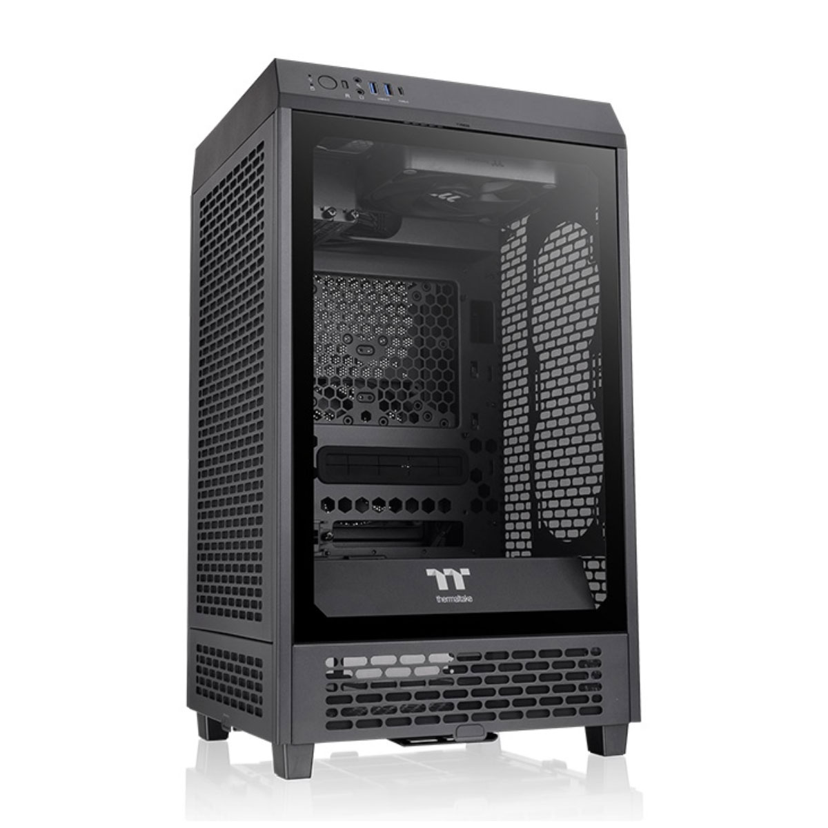 Gabinete Thermaltake The Tower 200 Black Edition - Vidro Temperado - 2 x Fan 140mm - Mini ITX Tower - CA-1X9-00S1WN-00