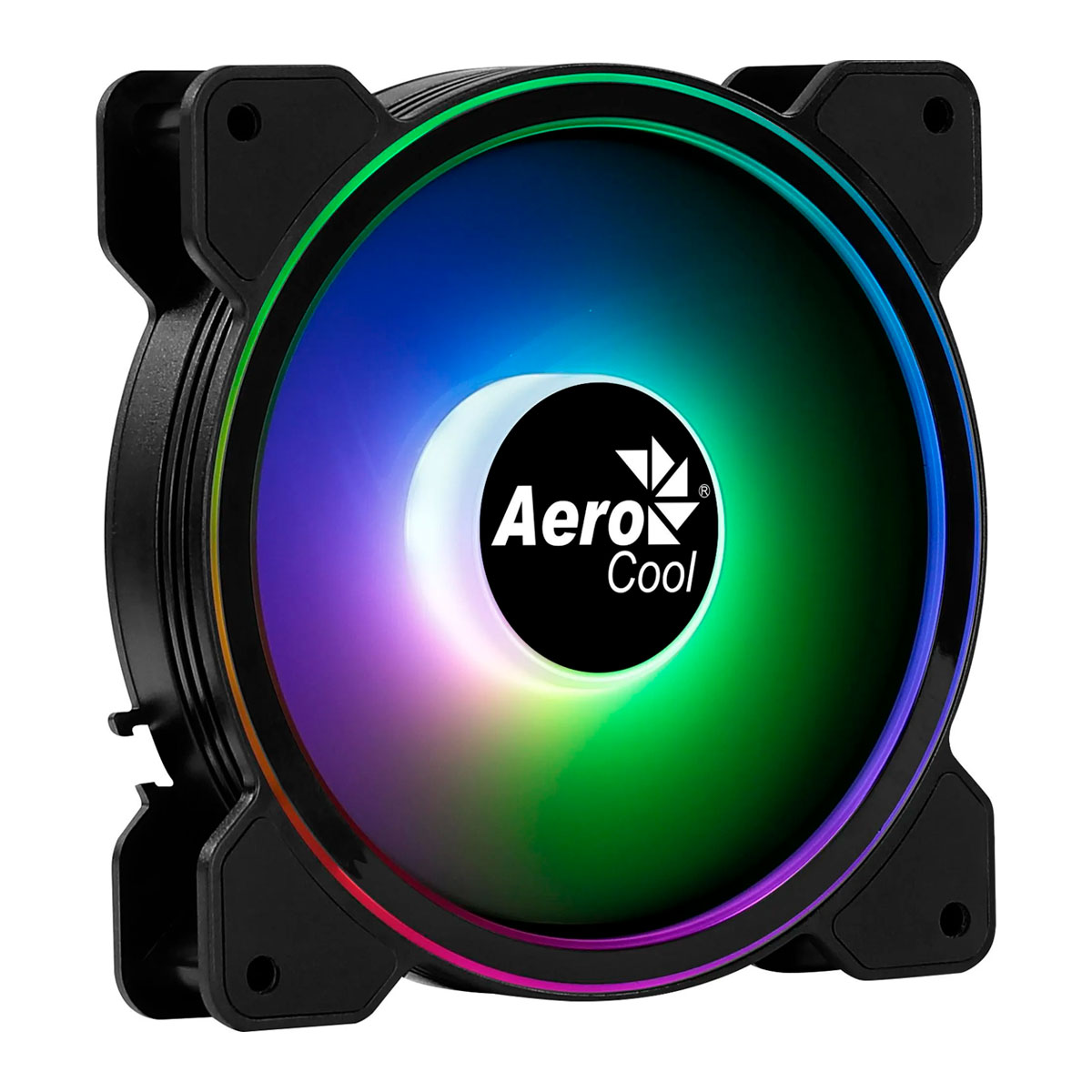 Cooler 120mm Aerocool Saturn 12F ARGB - 1000 RPM - RGB Sincronizável - Baixo Nível de Ruído - Preto - 73852