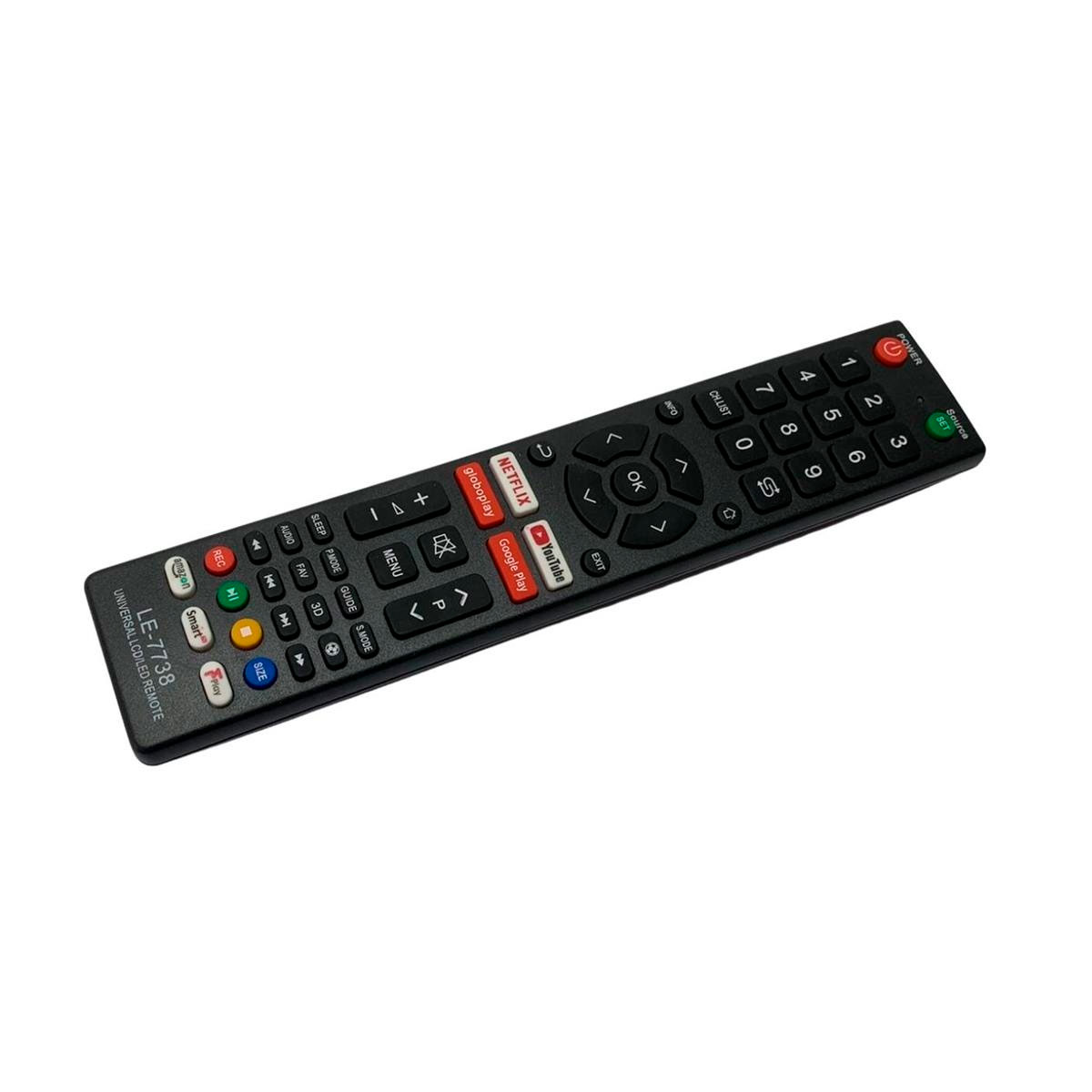 Controle Remoto Universal para Smart TV - Compatível com as Principais Marcas - Preto - 22701