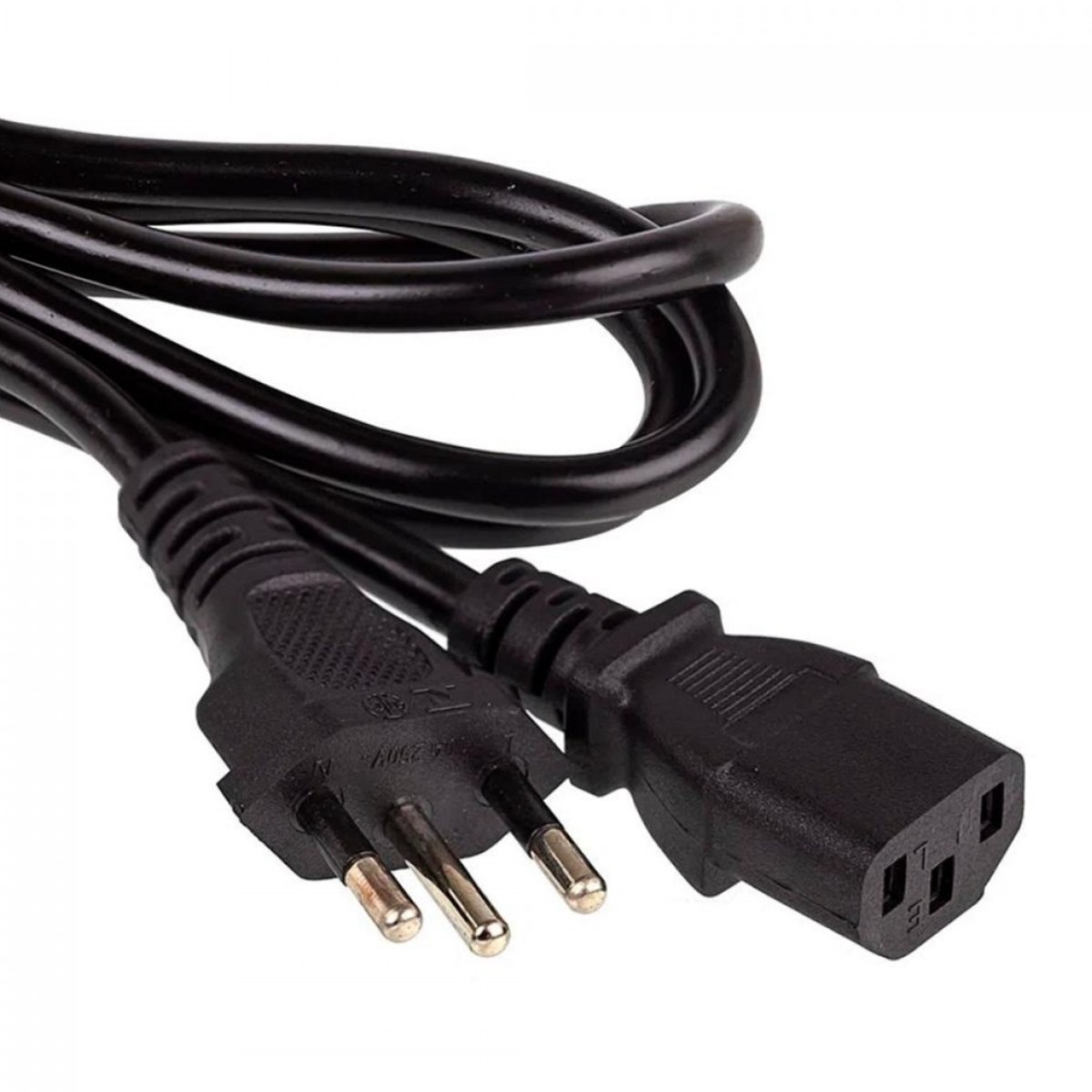 Cabo de Força 1,8 metro - Tripolar - NBR 14136 - 0,75mm / 10A - CBF.349