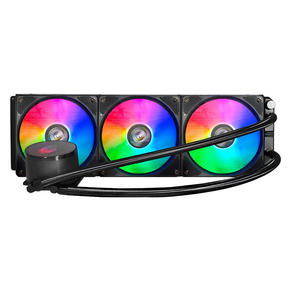 Water Cooler K-Mex Waco 360mm - RGB - Painel Digital - Preto - WACOF133ATDXB0X