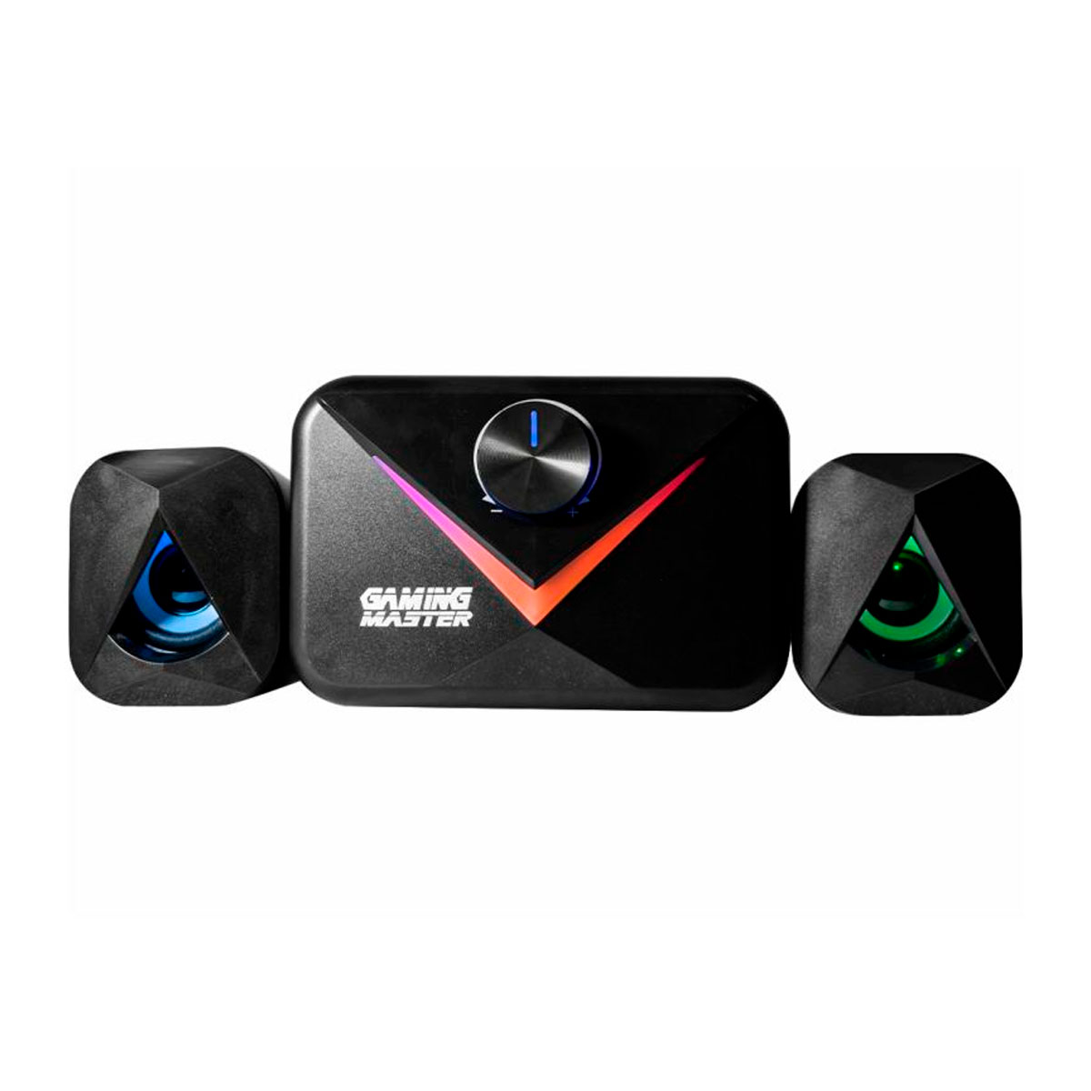Caixa de Som Gamer K-Mex SS-8012 - 2.1 Subwoofer - Conector P2 - Iluminação Multicores