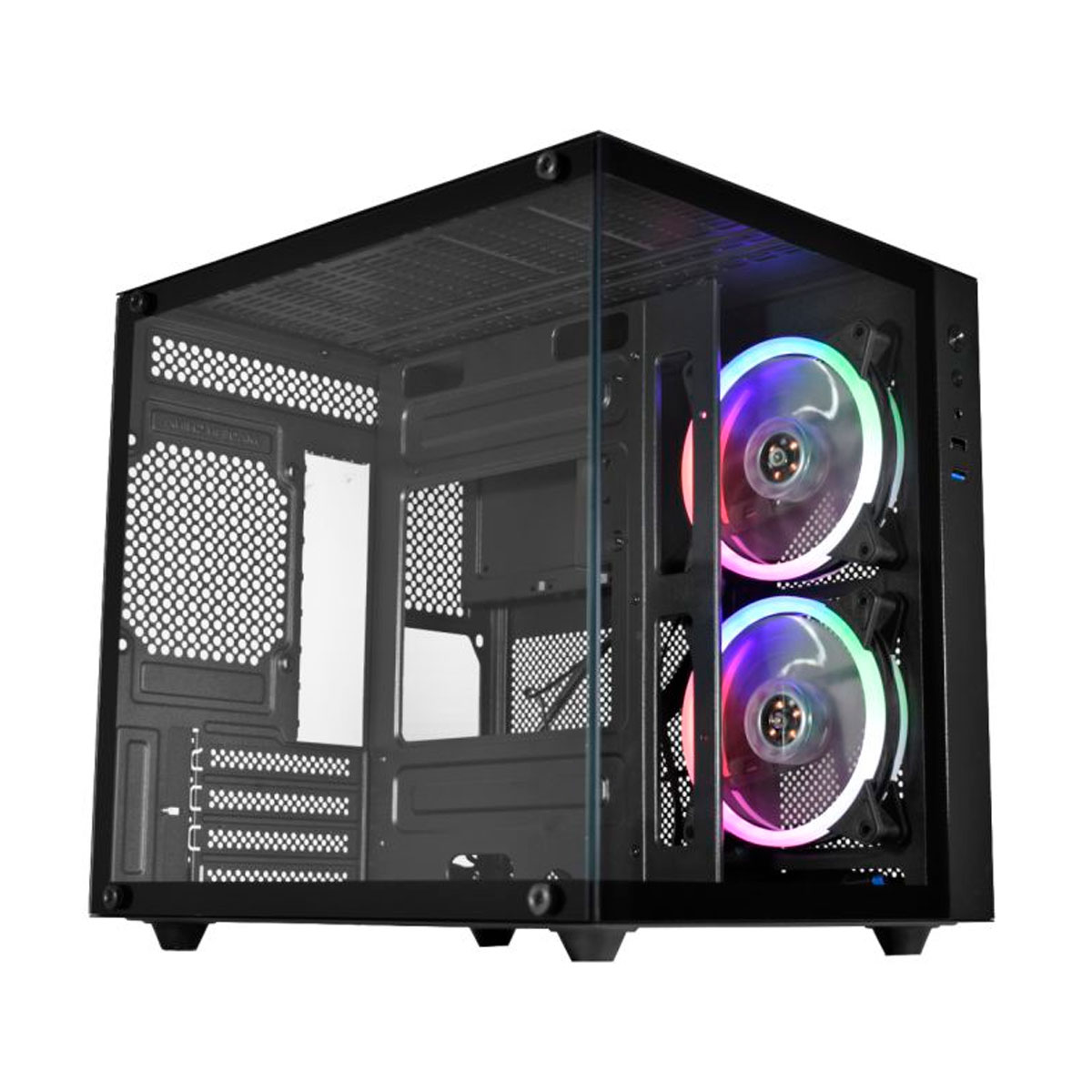 Gabinete Gamer Aquário K-Mex Micro II CG-03SB - Vidro Temperado - Micro ATX - Preto - CG03SBRH003CB0X