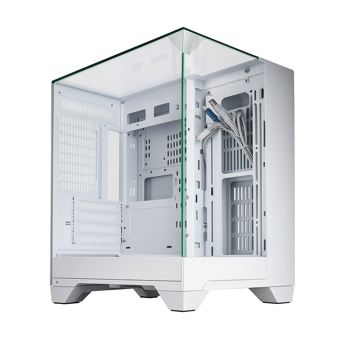 Gabinete Gamer Aquário K-Mex Visão Infinita CG-W3D3 - Vidro Temperado - Micro ATX - Branco - CGW3D3RH002CB0X