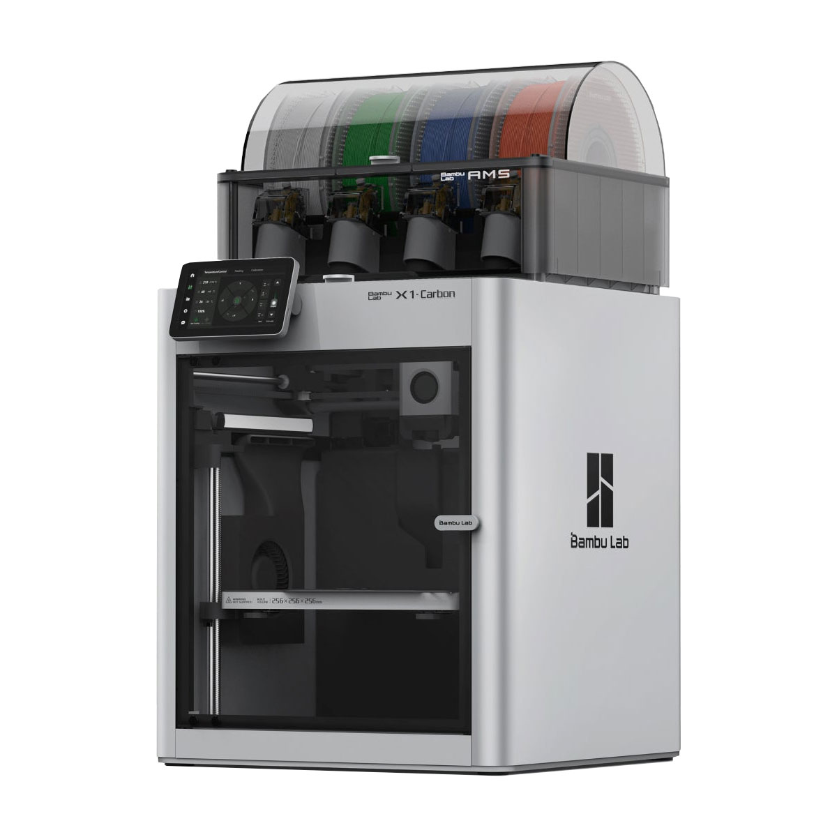 Impressora 3D Bambu Lab X1 Combo AMS - Impressão multicolorida 500mm/s - Volume de Construção 256 × 256 × 256 mm - Extrusão 300°C - PF001-P+SA001
