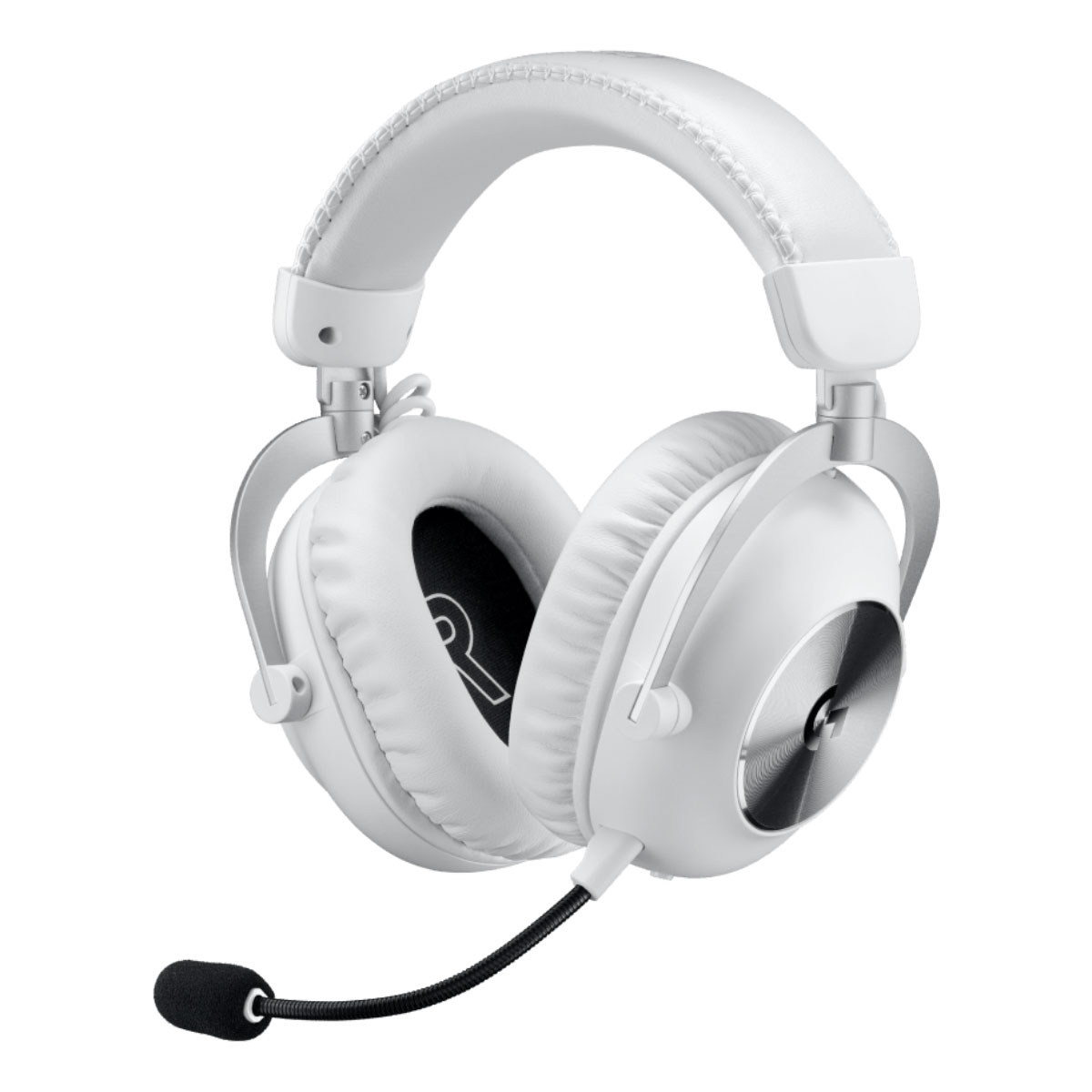 Headset Gamer sem Fio Logitech G Pro X 2 Lightspeed - G HUB - Drivers Grafeno 50mm - 50h de Bateria - Receptor Lightspeed, Bluetooth e 3.5mm - PC e Playstation - Branco - 981-001268