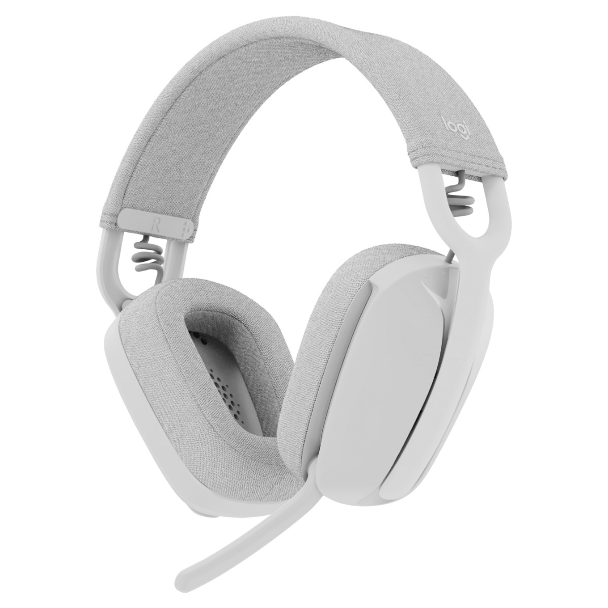 Headset Gamer sem Fio Logitech Zone Vibe 100 - G HUB - Drivers 40mm - Cancelamento de Ruído - Receptor Lightspeed e Bluetooth - Branco - 981-001218