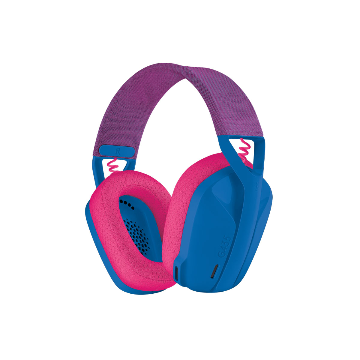 Headset Gamer Sem Fio Logitech G435 - Drivers 40mm - Ultra Leve - Receptor USB LightSpeed ou Bluetooth - Azul - 981-001061