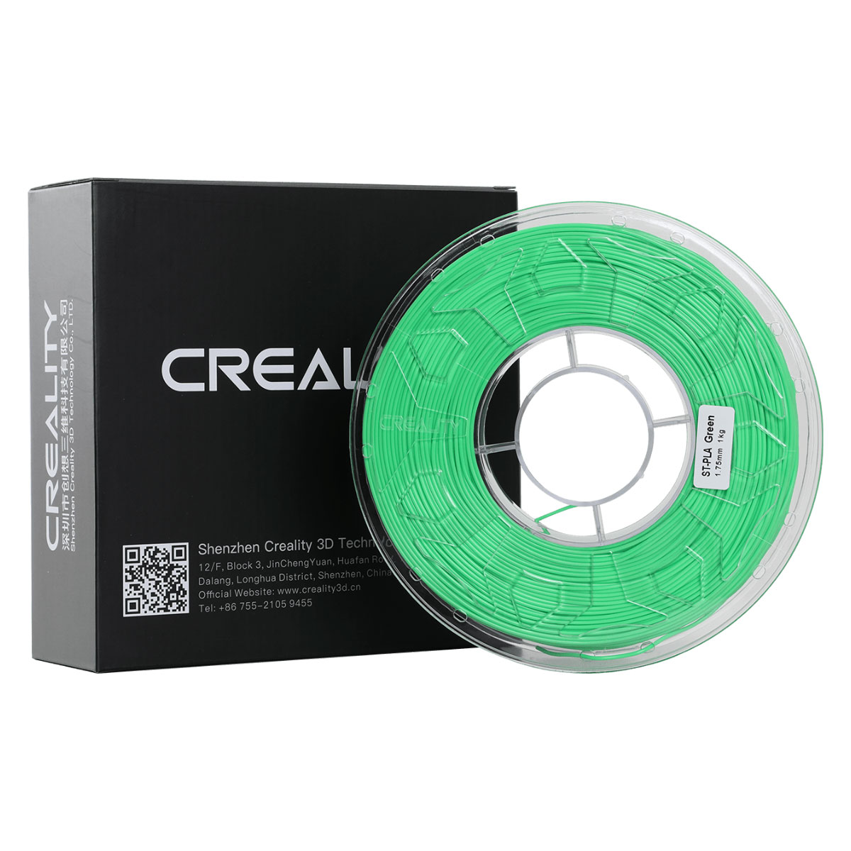 Filamento para Impressora 3D - CR-PLA Verde Fluorecente - 1Kg - 1,75mm - Creality