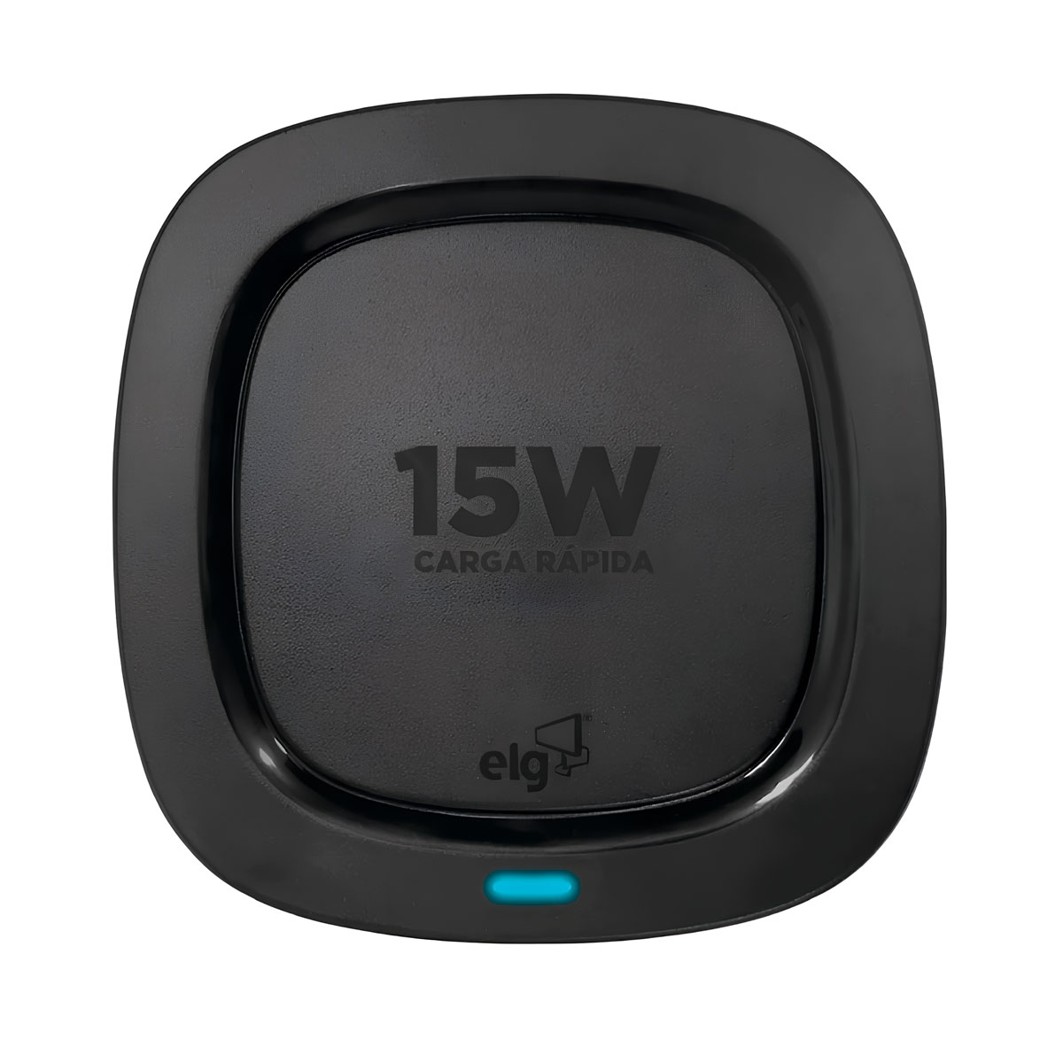 Carregador Sem Fio por Indução - de Mesa ELG WQ15BK - 15W Fast Charge - Wireless - Preto