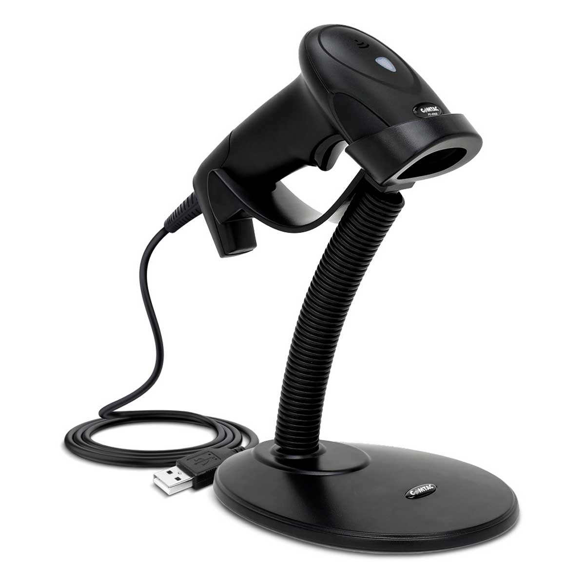 Leitor de Código de Barras e QR Code - Comtac PS-8968 - USB - 2D - com Suporte - Lê Códigos Diretamente da Tela do Celular - Preto