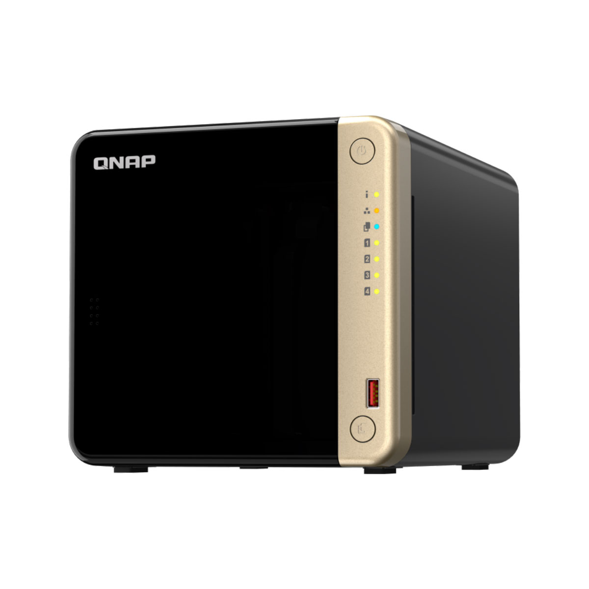 Storage NAS Qnap TS-464-8G - Nuvem Pessoal Privada - 2 x 2.5 GbE - 2 x M.2 Nvme - PCIe - 4 baias SATA