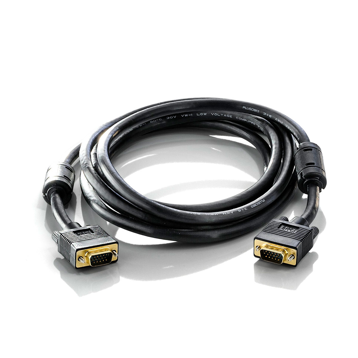 Cabo VGA (HDB15 M x HDB15 M) PlusCable - 3 Metros - Com Filtro - PC-MON3002