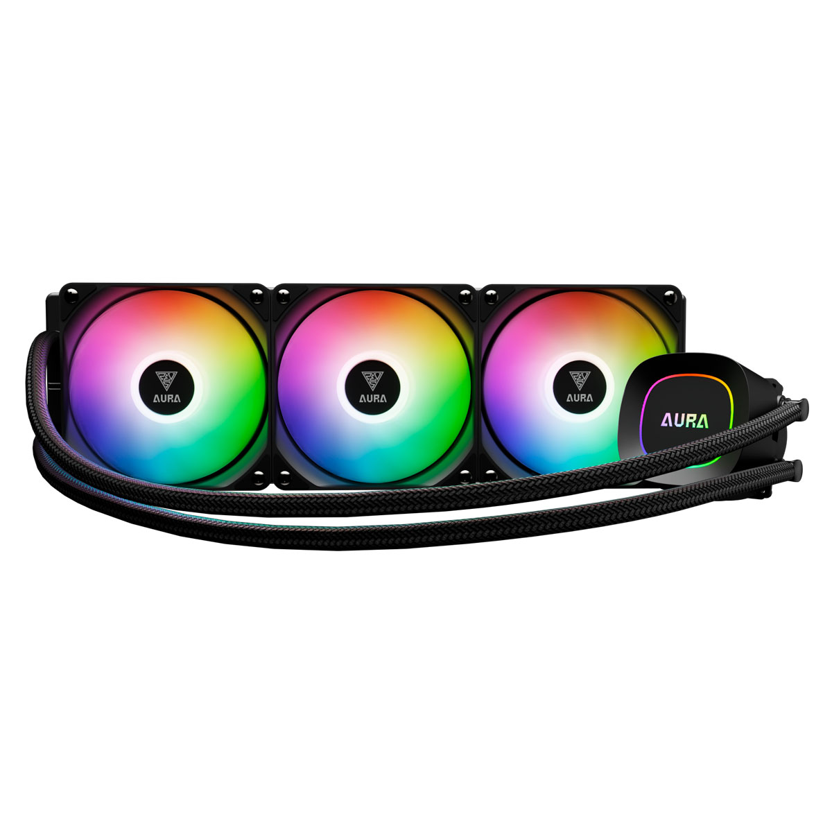 Water Cooler Gamdias Aura GL360 Lite (AMD / Intel) - 360mm - Iluminação ARGB - Preto