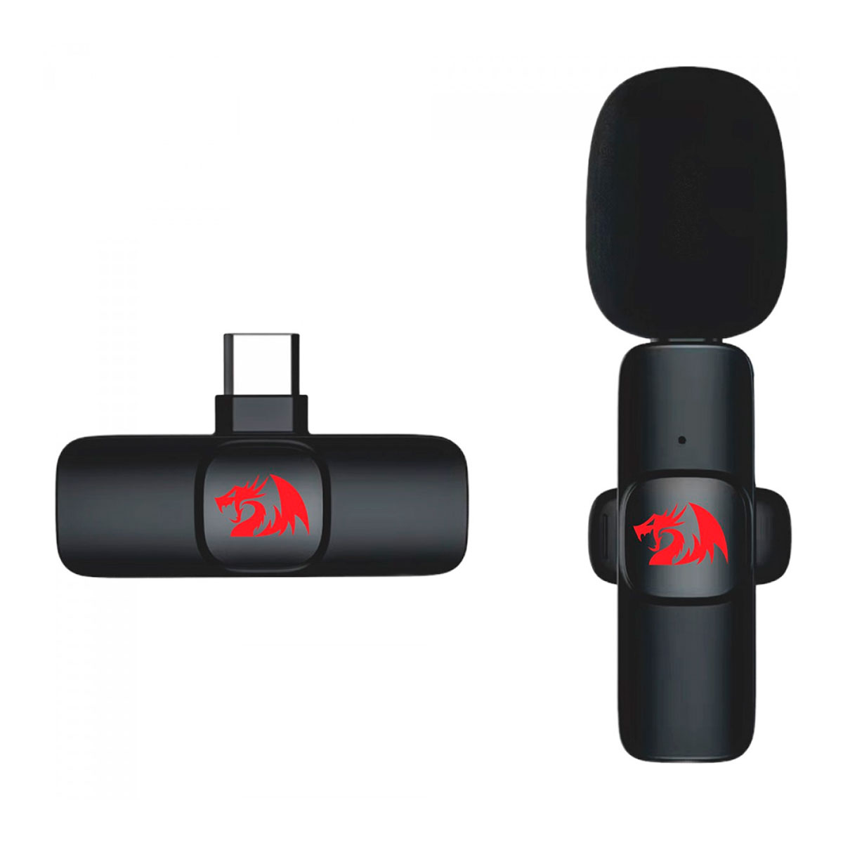 Microfone de Lapela Redragon Athan - Sem Fio - USB-C - Preto - GM93
