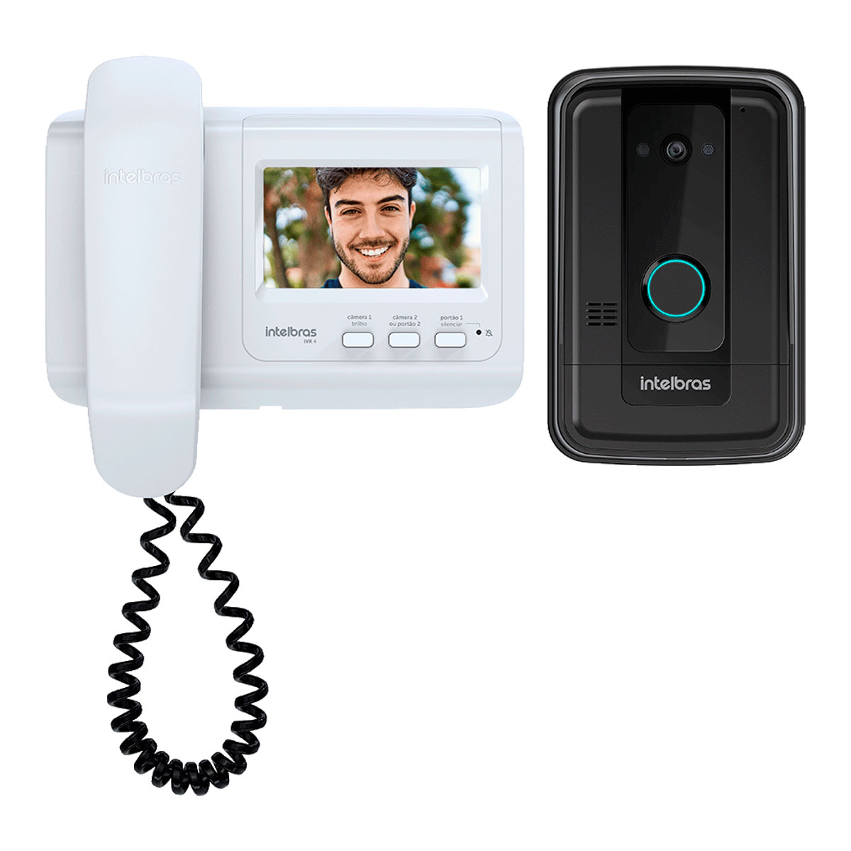 Kit Vídeo Porteiro Intelbras IVR 4 - Tela LCD 4,3