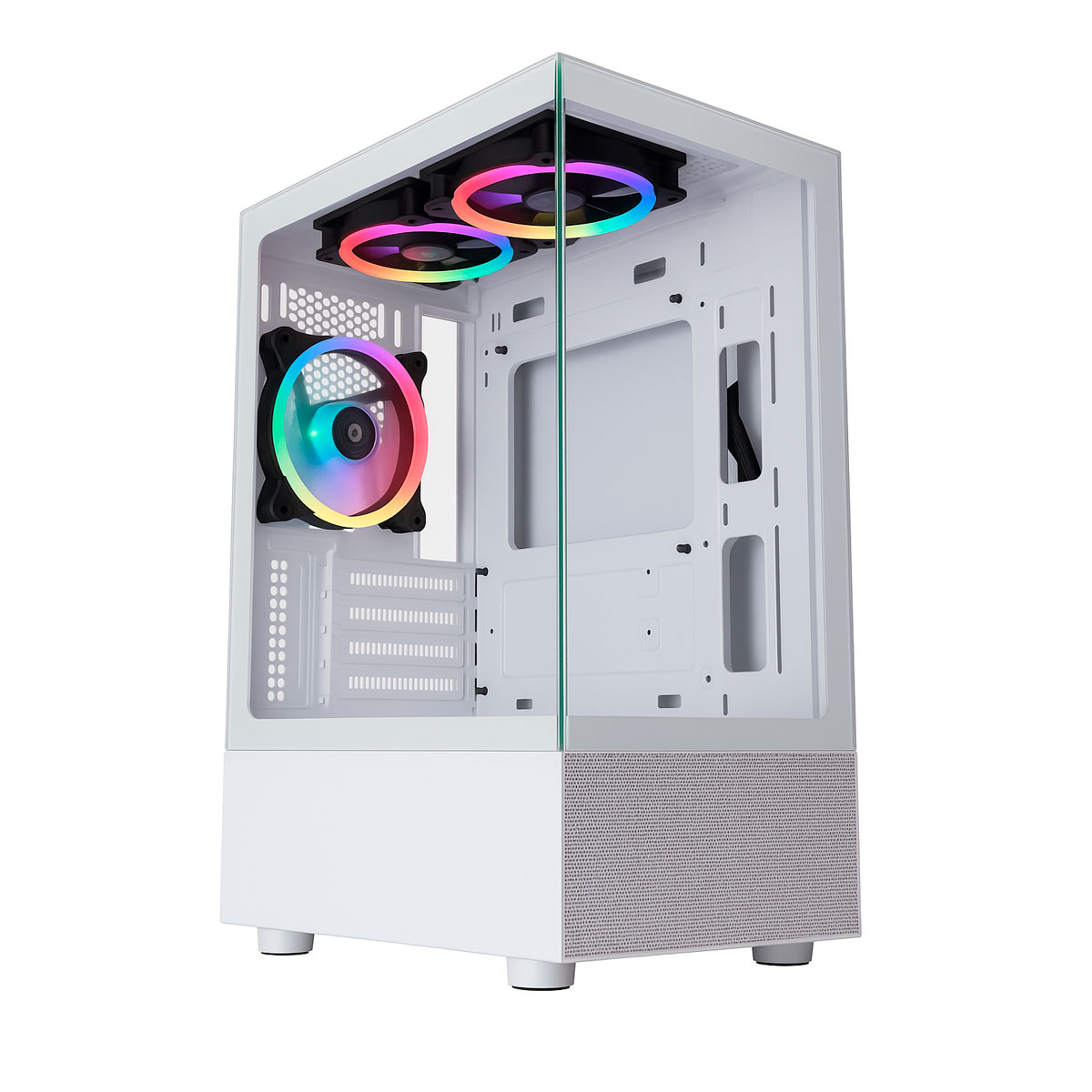 Gabinete Gamer Aquário K-Mex Medusa - Vidro Temperado - Micro ATX - Branco - CGW1TWRH002CB0X