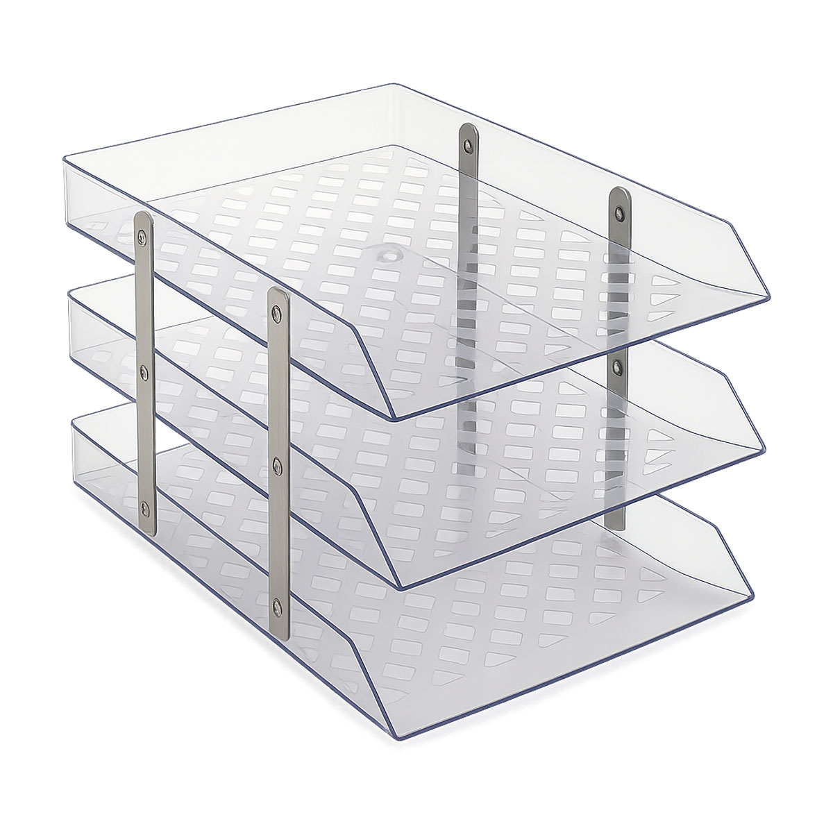 Caixa Tripla para Correspondência - 3 Andares - Ideal para Organização - Cristal - 10050015