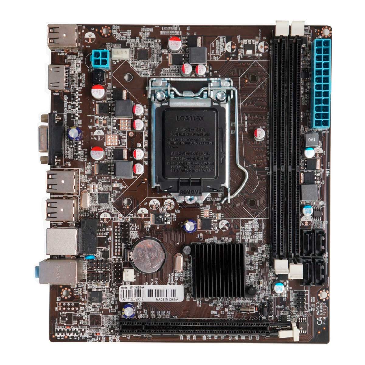 Placa Mãe WPC H61 - (LGA1155 - DDR3) - Chipset Intel H61 - BD82H61-VSLJ4B