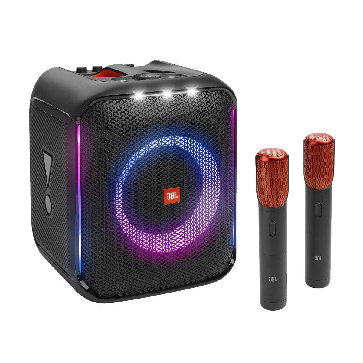 Caixa de Som Portátil JBL Party Box Encore - Blueooth - 100W RMS - 2 Microfones Inclusos - JBLPBENCORE2MICBR