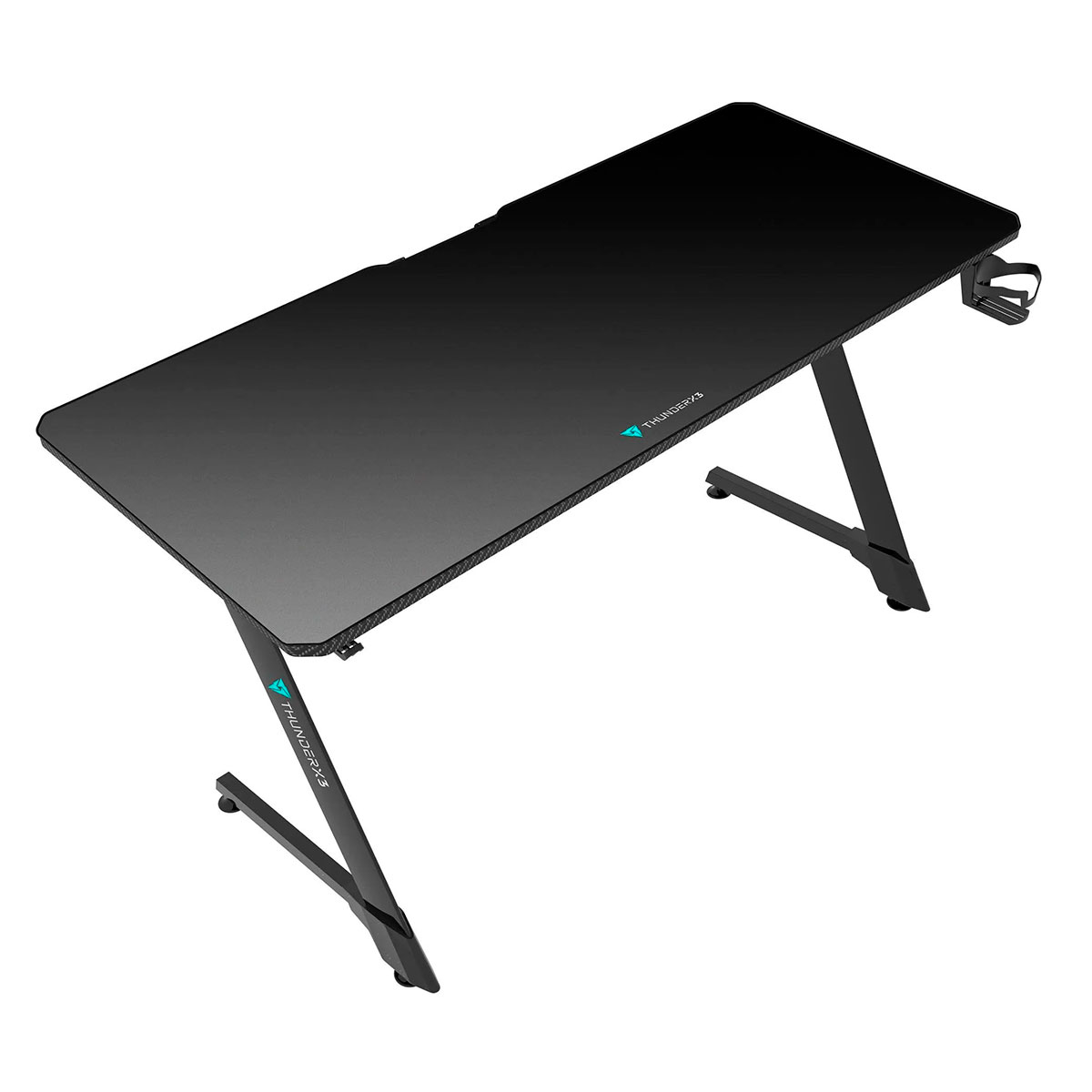 Mesa Gamer Thunderx3 ED5 V2 - Até 50Kg - 140 x 60 x 75cm - Suporte de Headset - Preta
