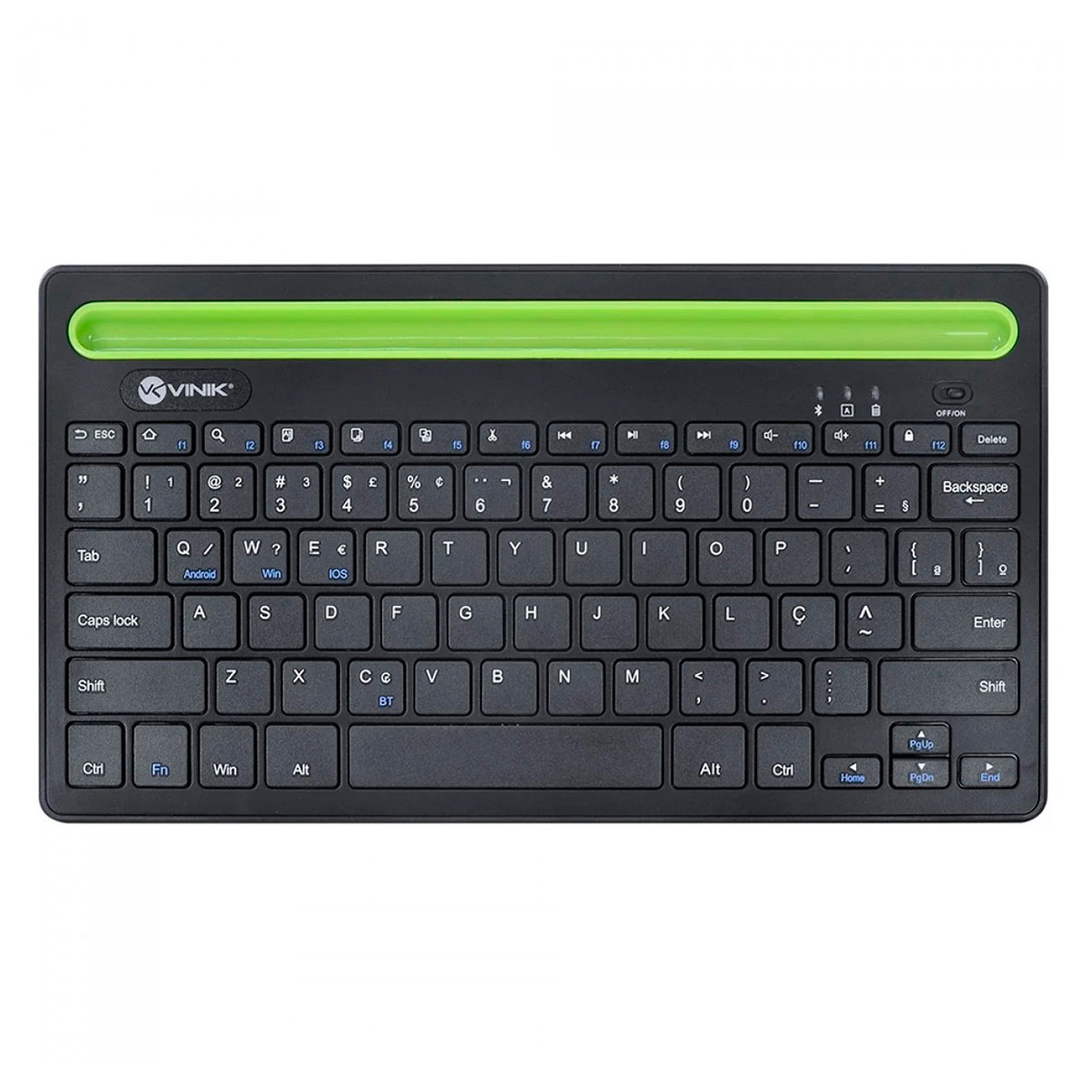Teclado sem Fio Vinik DT200 - ABNT2 - Bluetooth - Suporte para Tablet - Preto - DT200