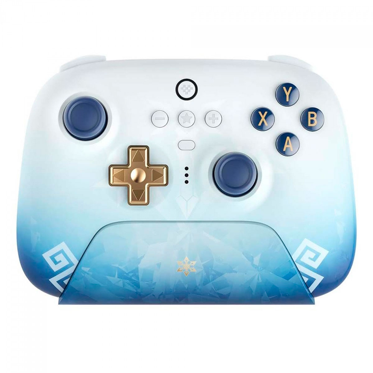 Controle 8BitDo Ultimate Wireless Genshin Impact - 2.4GHz - Dock de Carregamento - Compatível com PC e Android - Azul - 81HA04