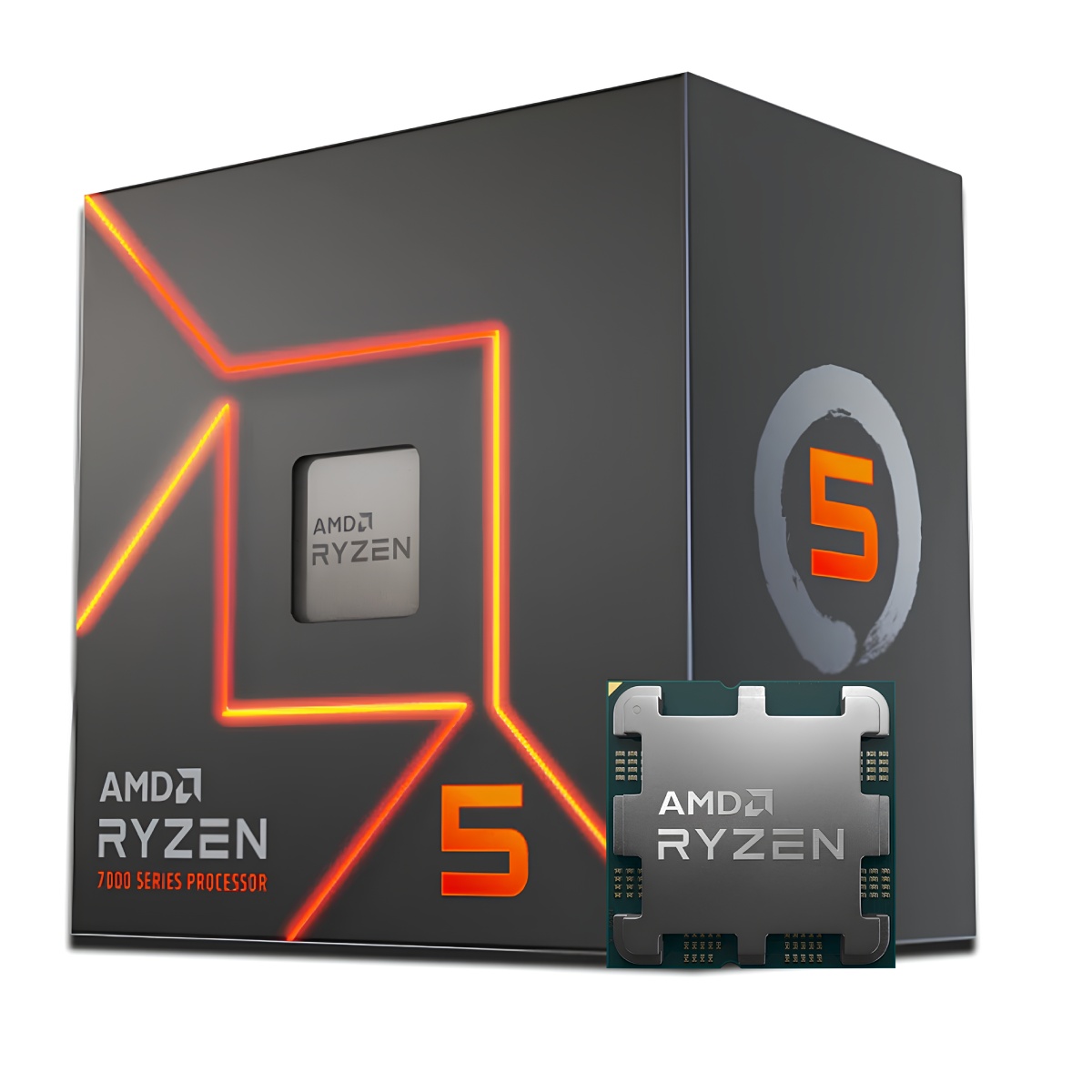 AMD Ryzen 5 7600 - 6 Núcleos - 12 Threads - 3.8GHz (Turbo 5.1GHz) - Cache 32MB - AM5 - TDP 65W- 100-100001015BOX