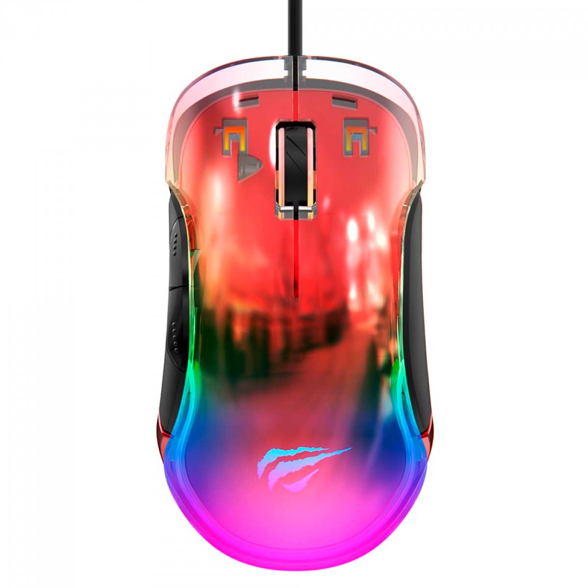 Mouse Gamer Havit MS952 - 8000dpi - 7 Botões - Preto e Vermelho - HVMS-MS952-BR