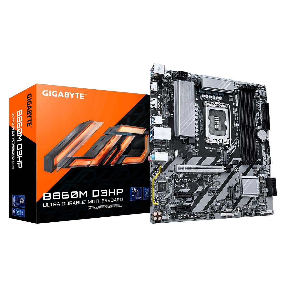 Placa Mãe Gigabyte B860M D3HP (LGA 1851 - DDR5 9066 O.C) - Chipset Intel B860M - USB 3.2 - Slot M.2 - Micro ATX