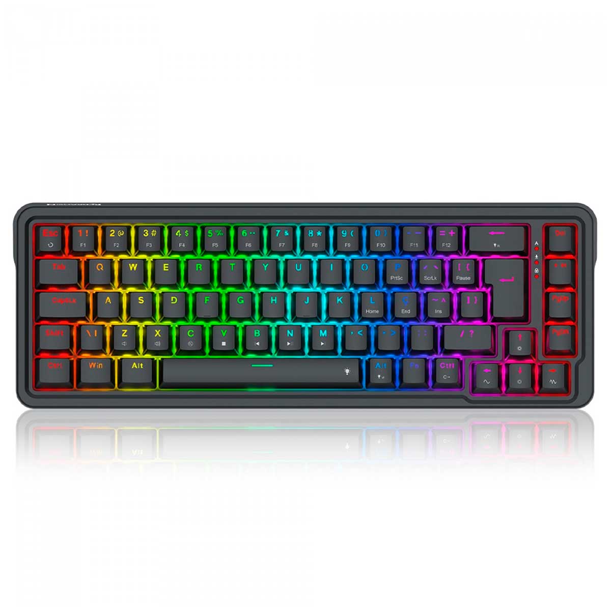 Teclado Mecânico Gamer Redragon Nova - ABNT2 - RGB - Switch Dragon Chant - Formato 65% - Preto - K709-RGB (PT)