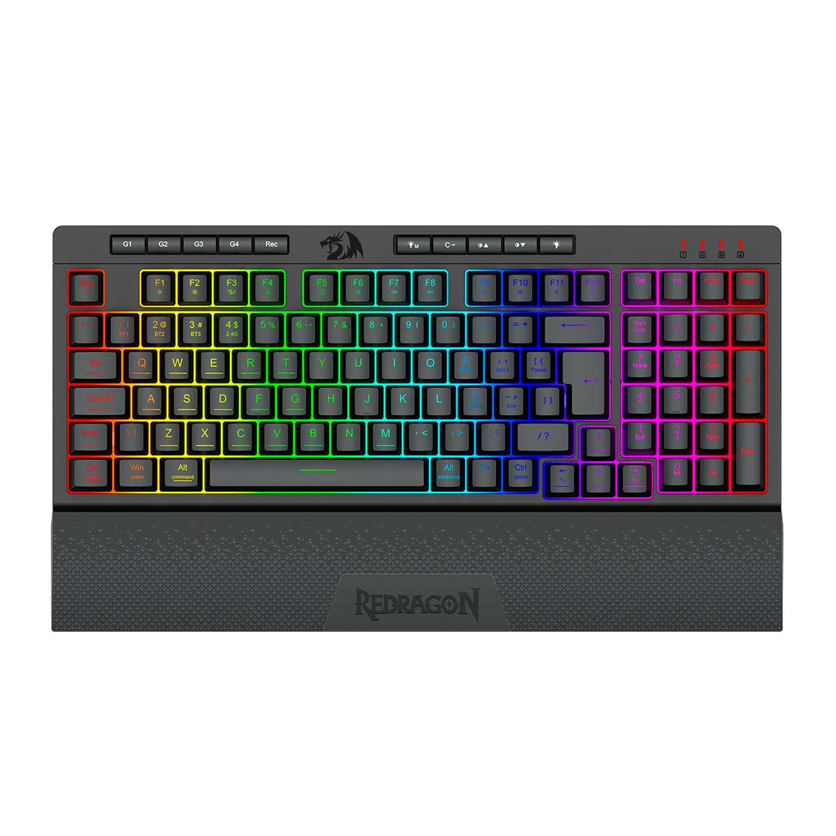 Teclado Gamer sem Fio Redragon Shiva Pro 98 - 2.4GHz - ABNT2 - Iluminação RGB - Apoio de Pulso - Preto - K515RGB-PRO PT
