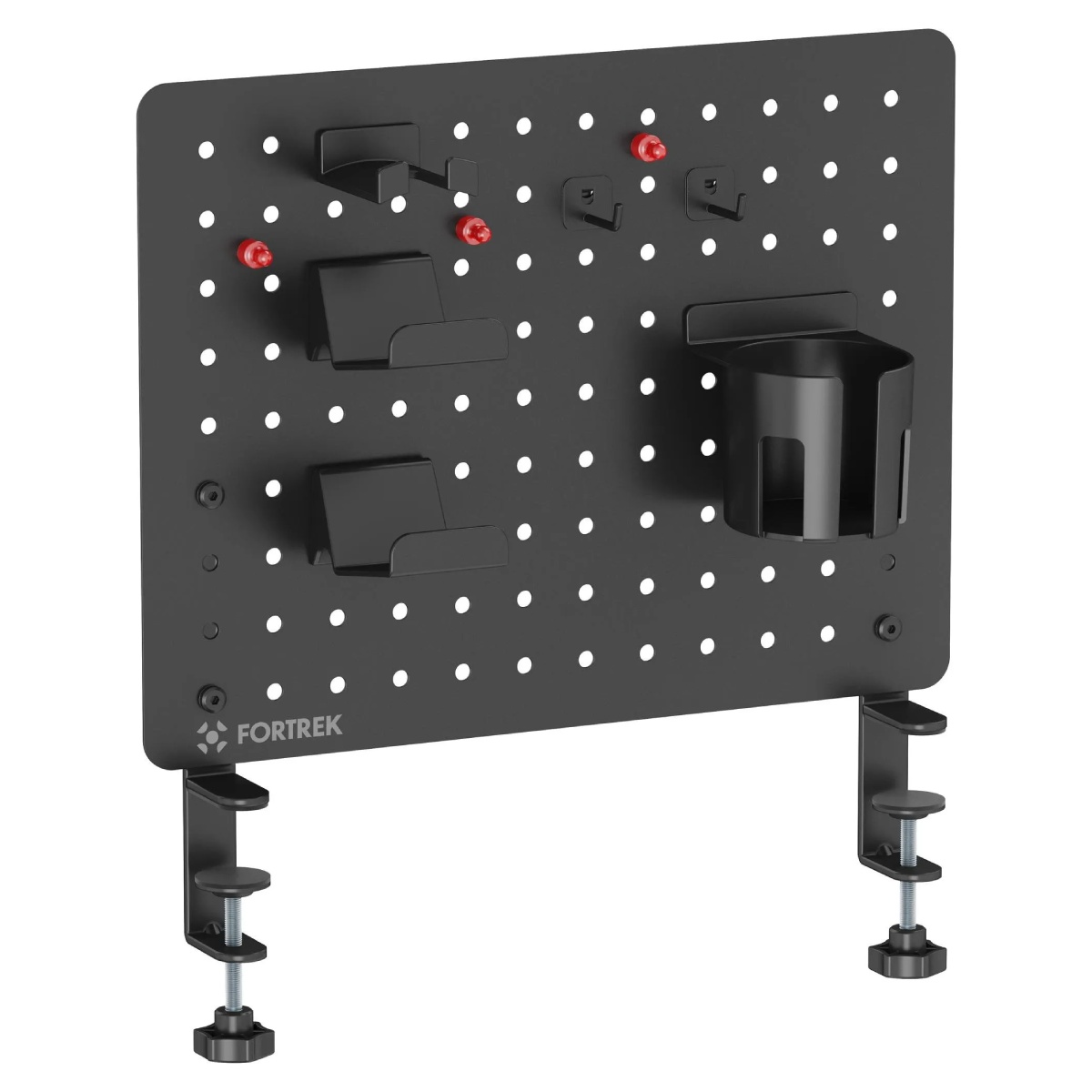 Painel Organizador Fortrek Grid Space Gamer - Suporte de Headset, Celular e Gamepad - 42 x 48cm - Preto - 84970