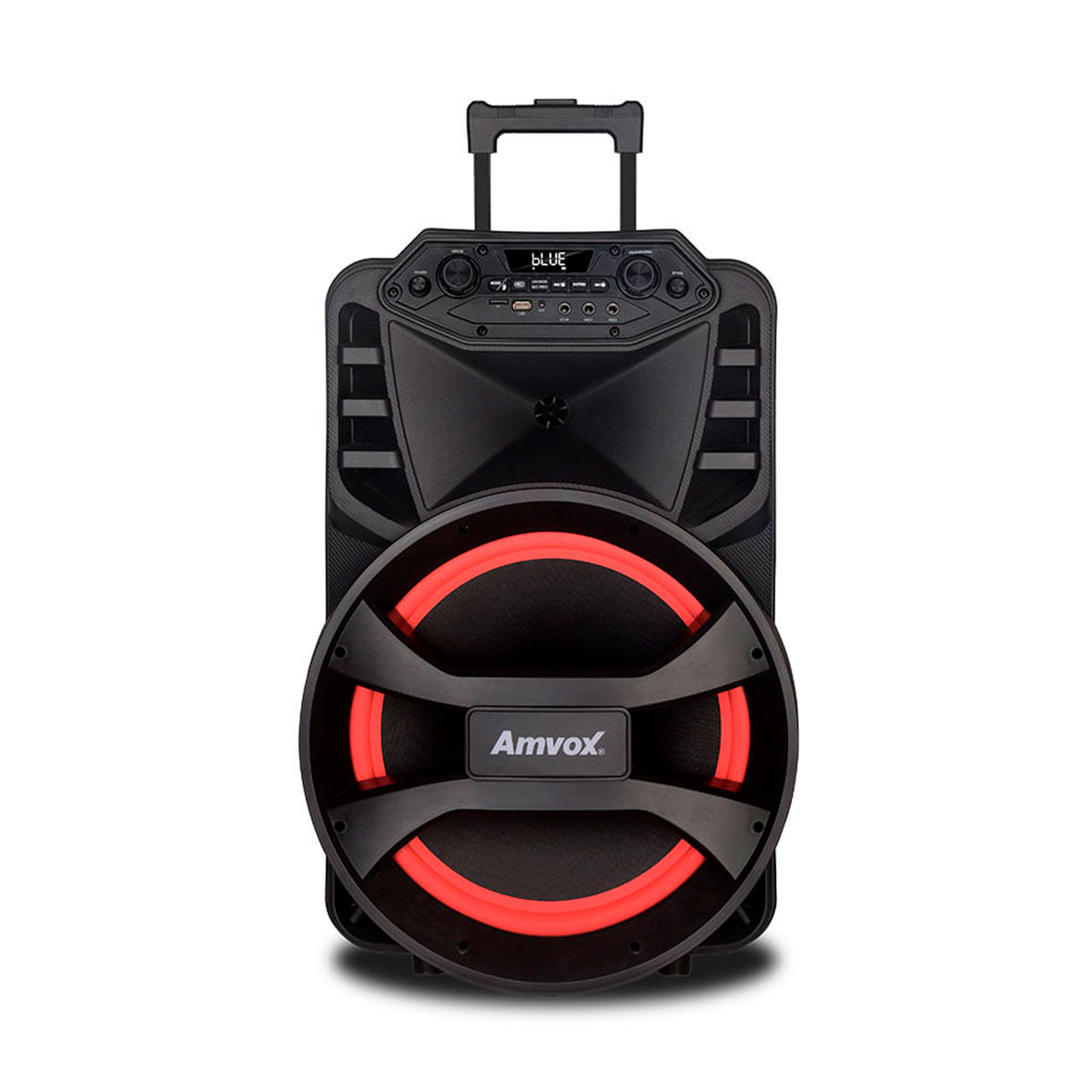 Caixa Amplificada Amvox Vegas - 880W RMS - Bluetooth, USB e SD - TWS - Bivolt - Efeitos LED - Alça de Transporte - ACA 880